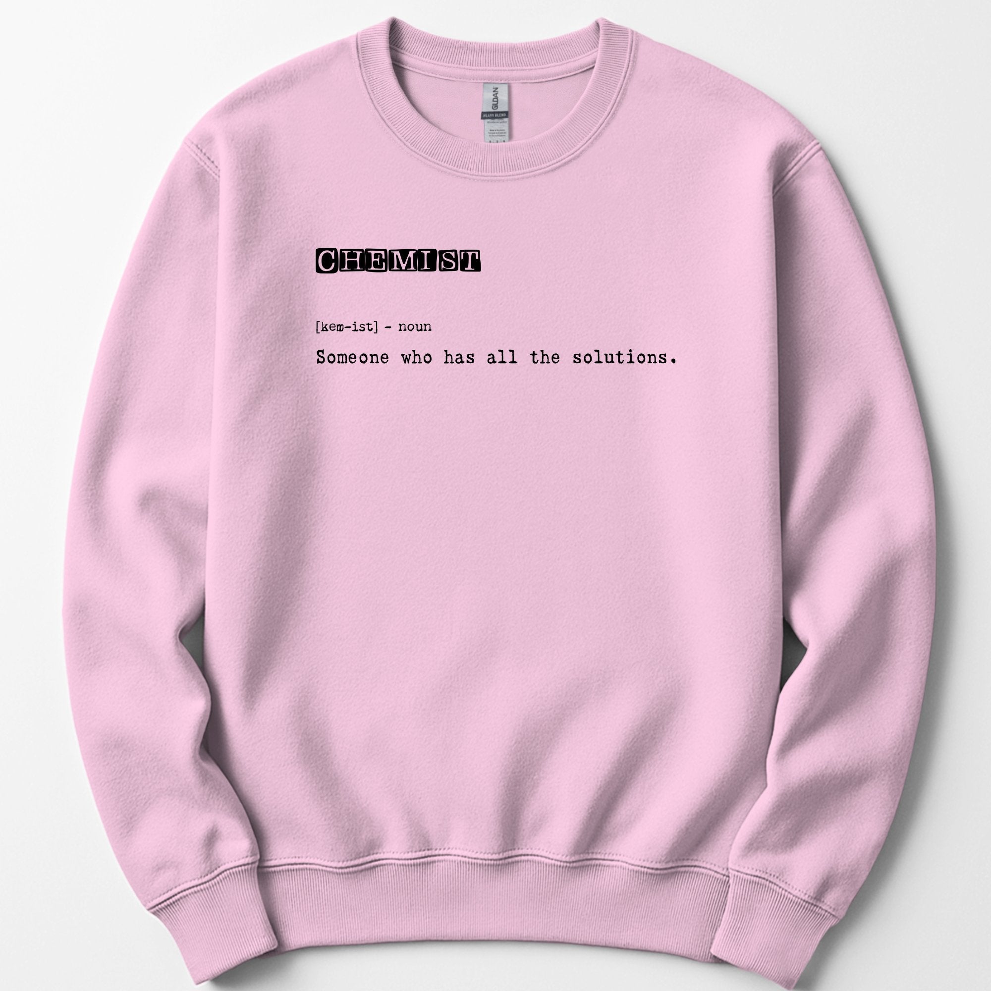 Chemist Definition sweatshirt — Light Pink