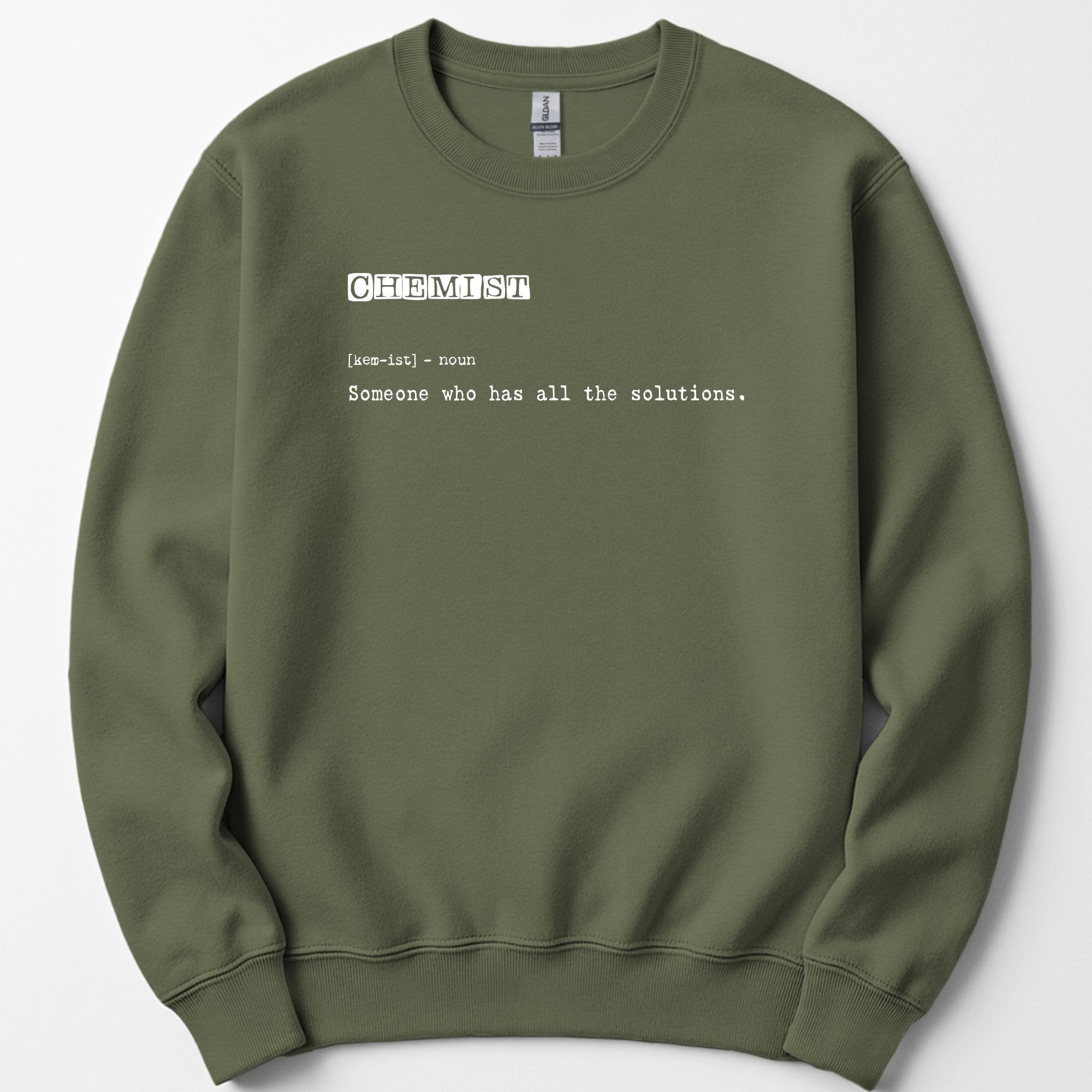 Chemist Definition sweatshirt — Military Green