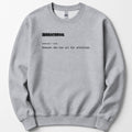 Chemist Definition sweatshirt — Sport Grey