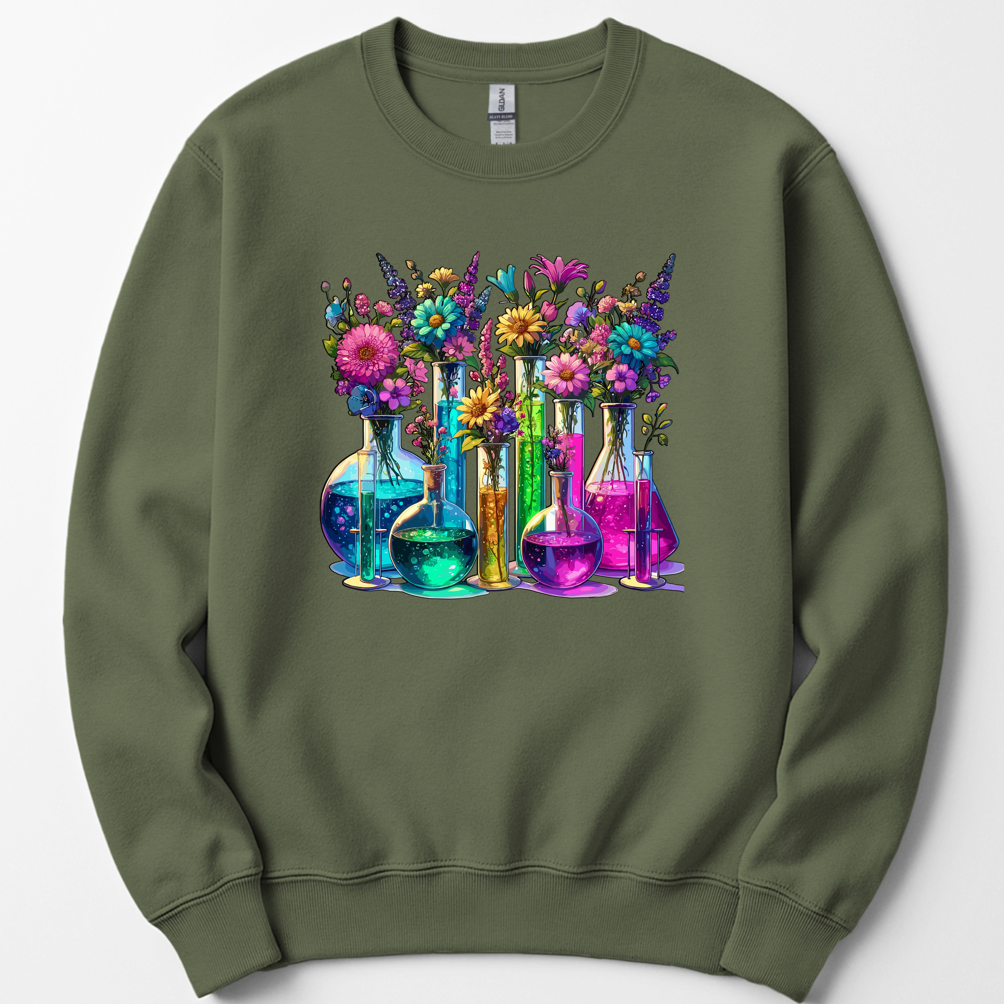Chemistry Garden sweatshirt — Military Green