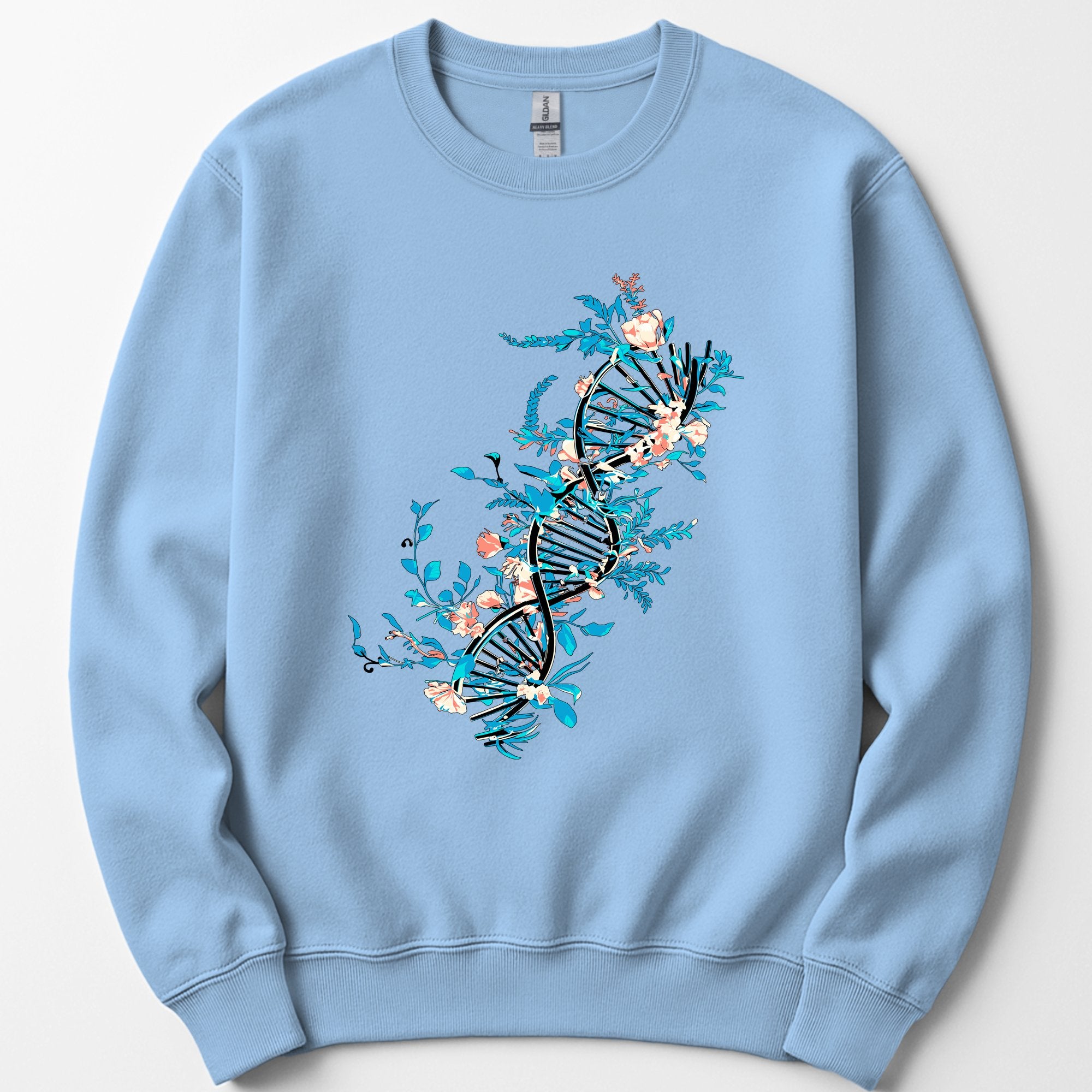 Floral DNA sweatshirt — Light Blue
