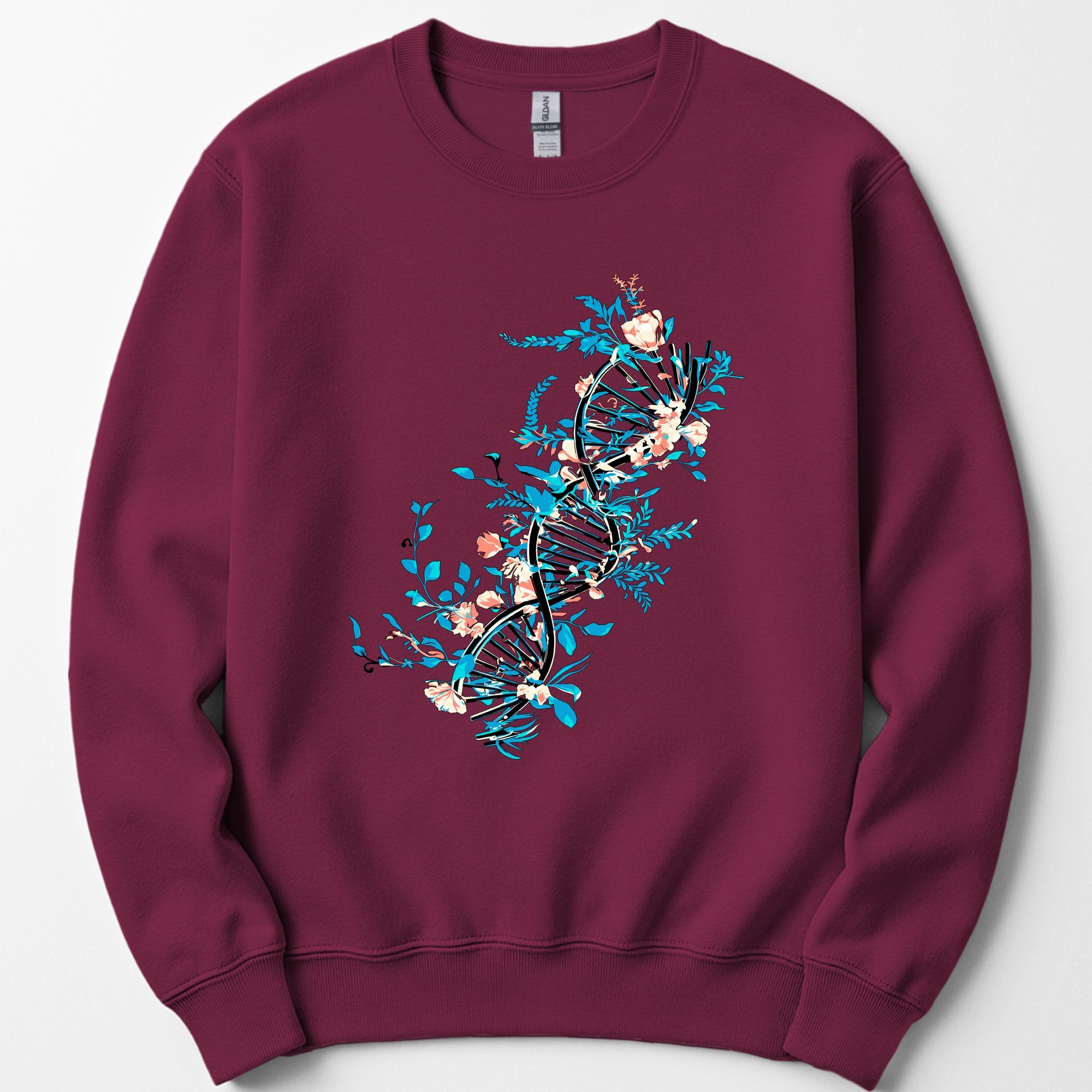 Floral DNA sweatshirt — Maroon