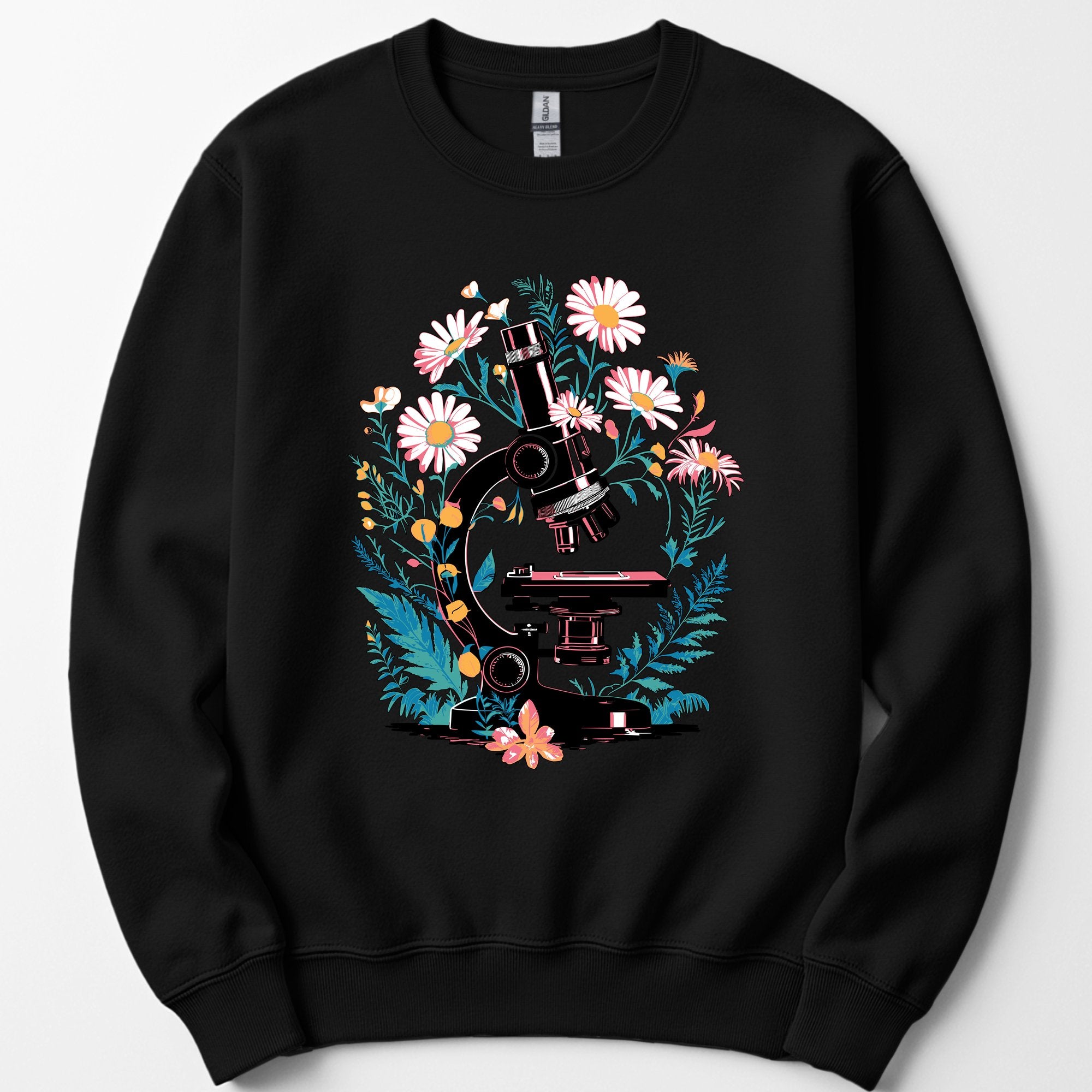Floral Microscope sweatshirt — Black