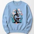 Floral Microscope sweatshirt — Light Blue