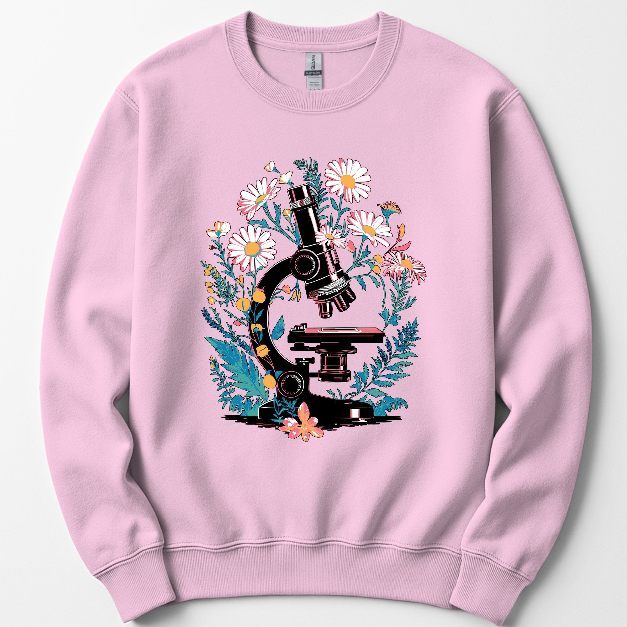 Floral Microscope sweatshirt — Light Pink