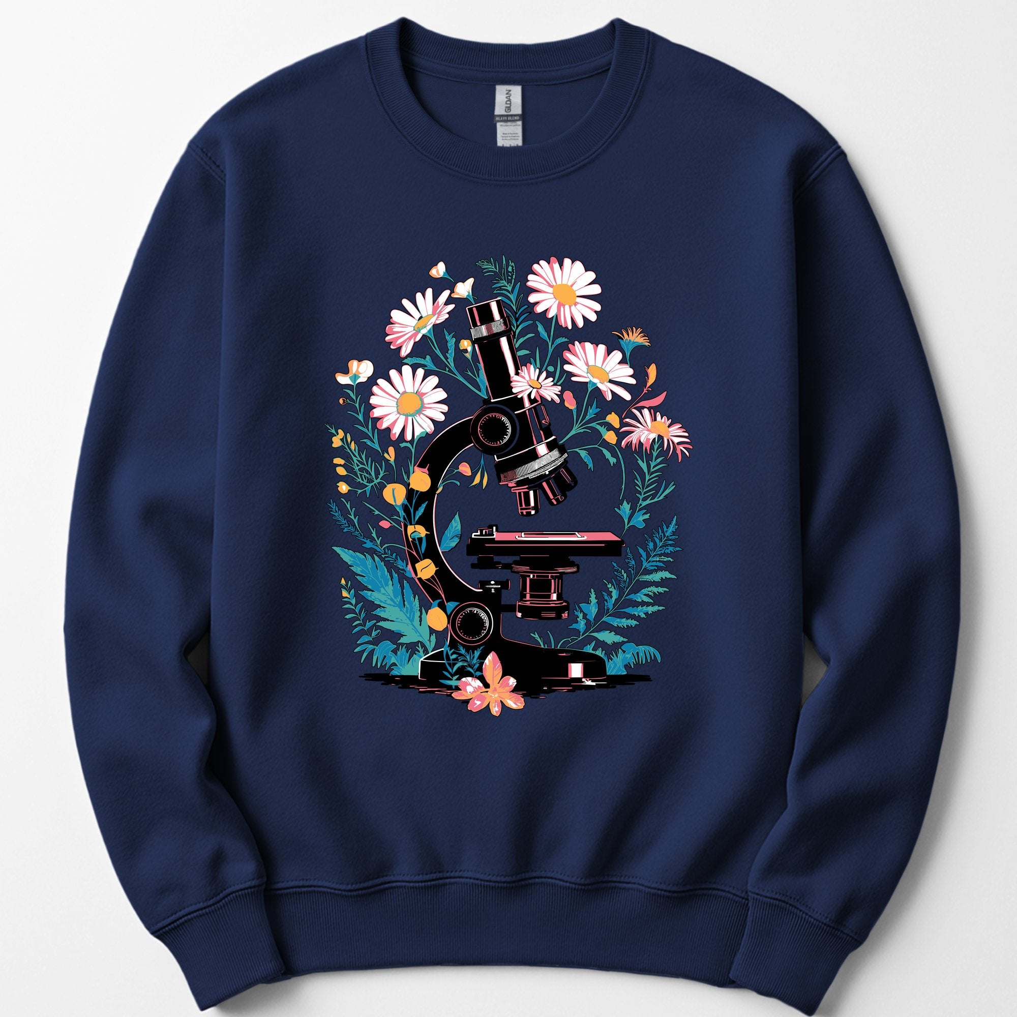 Floral Microscope sweatshirt — Navy
