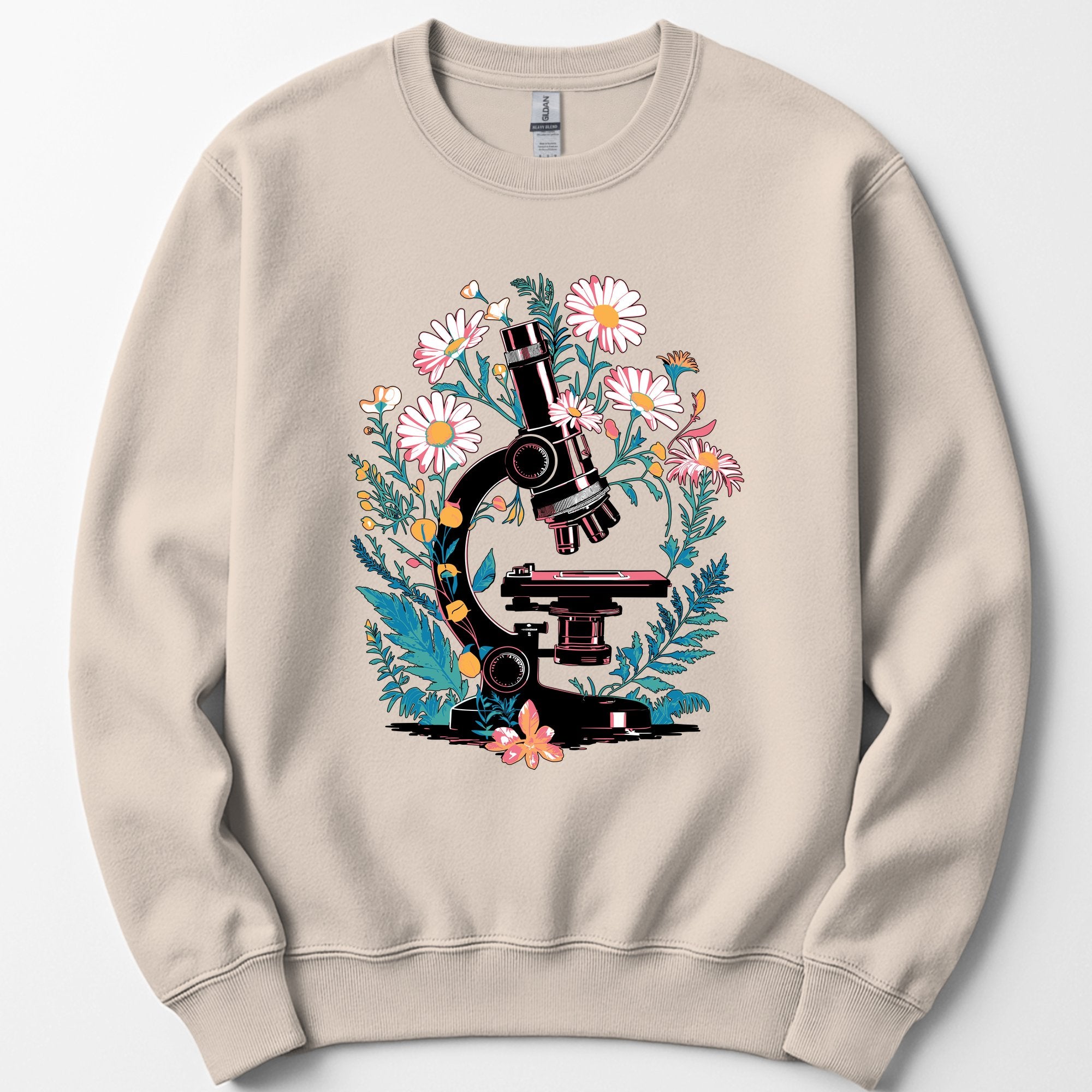 Floral Microscope sweatshirt — Sand