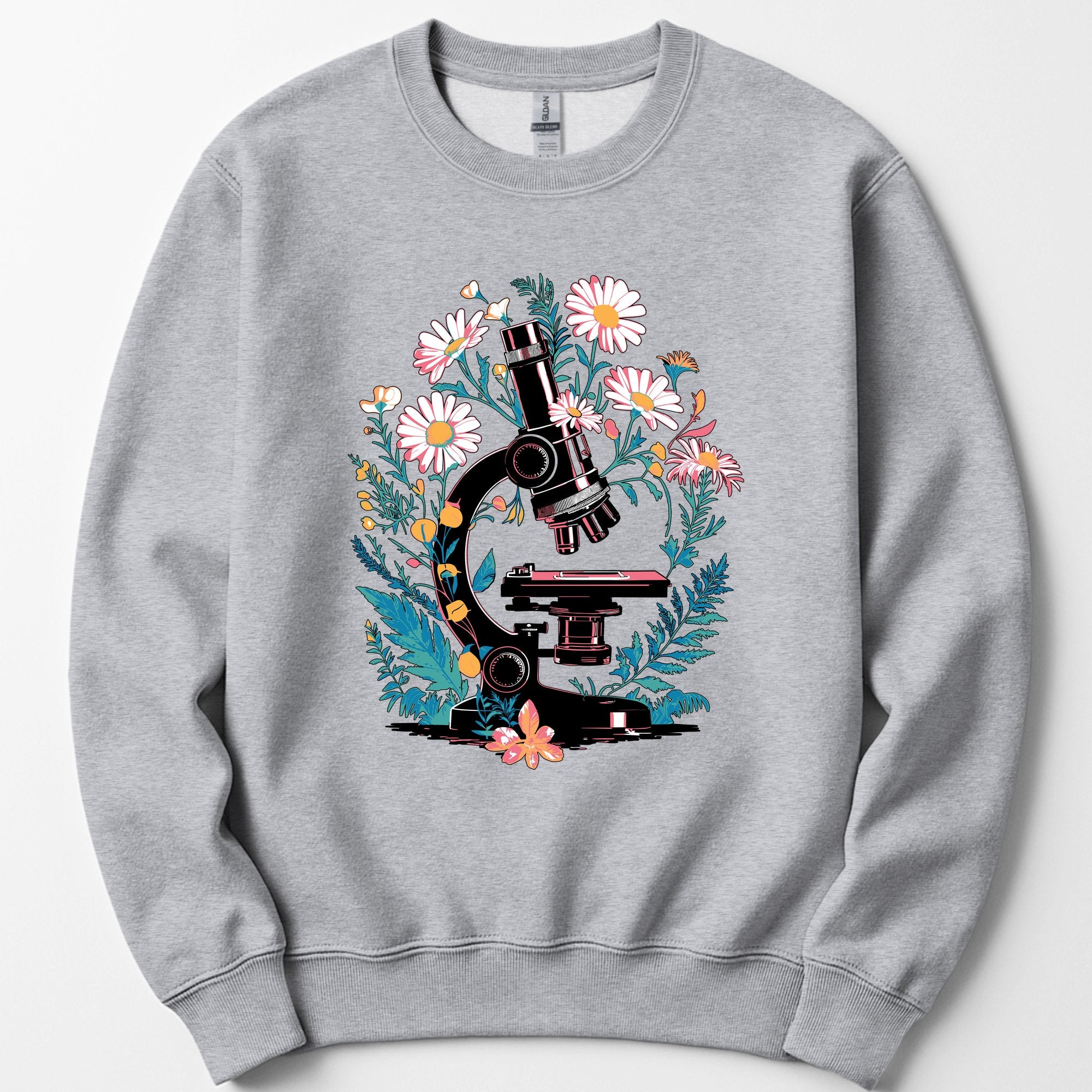 Floral Microscope sweatshirt — Sport Grey