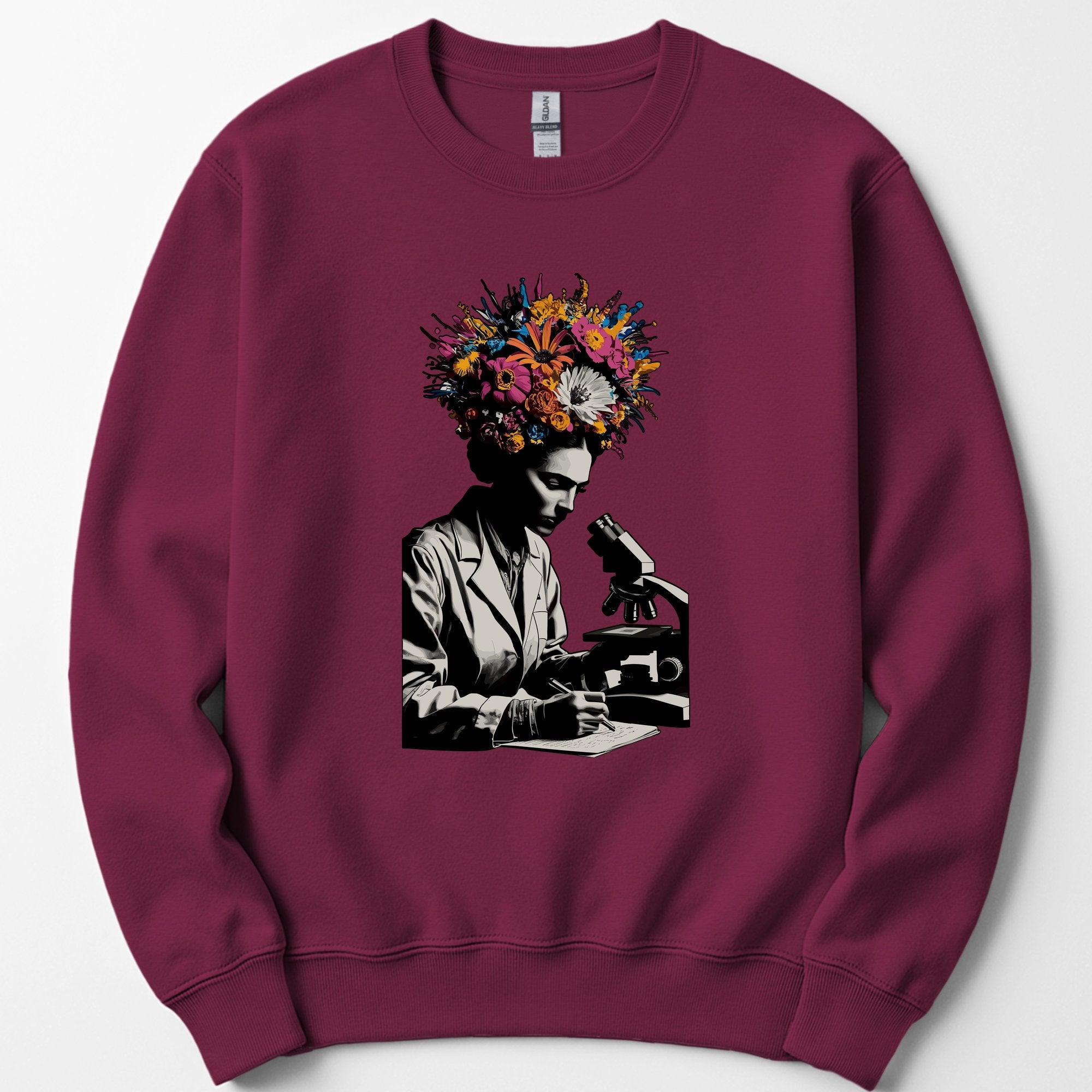 Flowering Minds sweatshirt — Maroon
