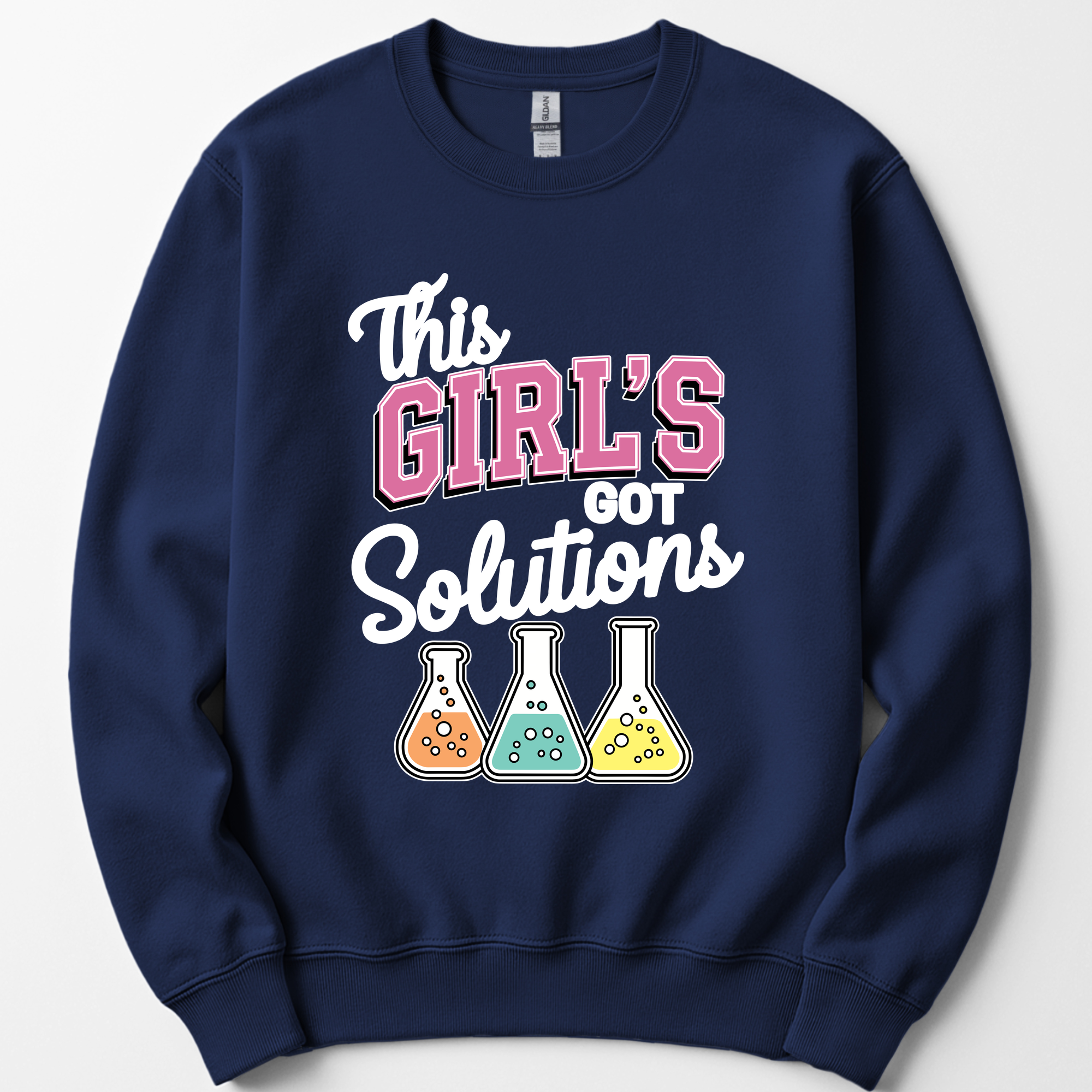 This Girl's Got Solutions sweatshirt — Navy