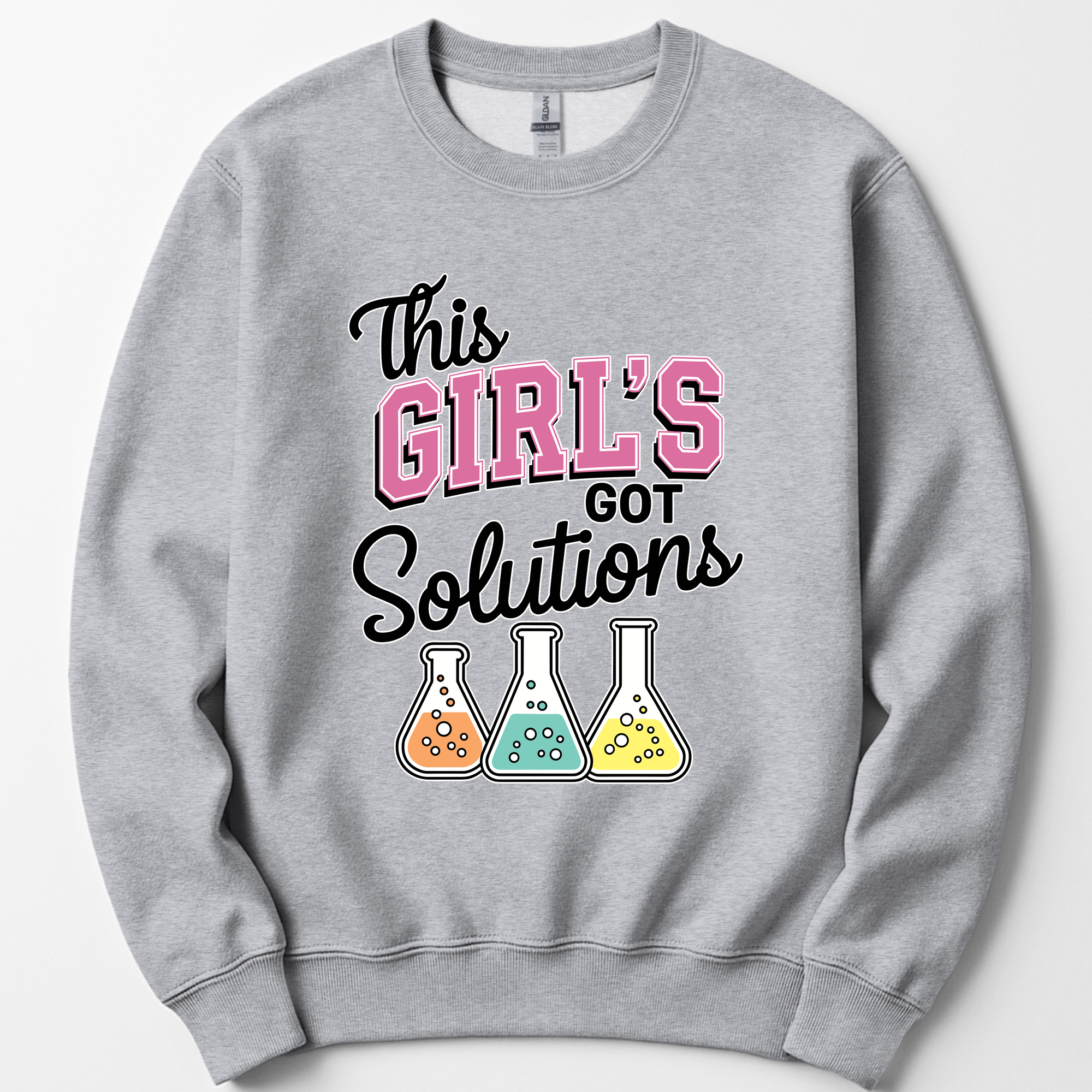 This Girl's Got Solutions sweatshirt — Sport Grey