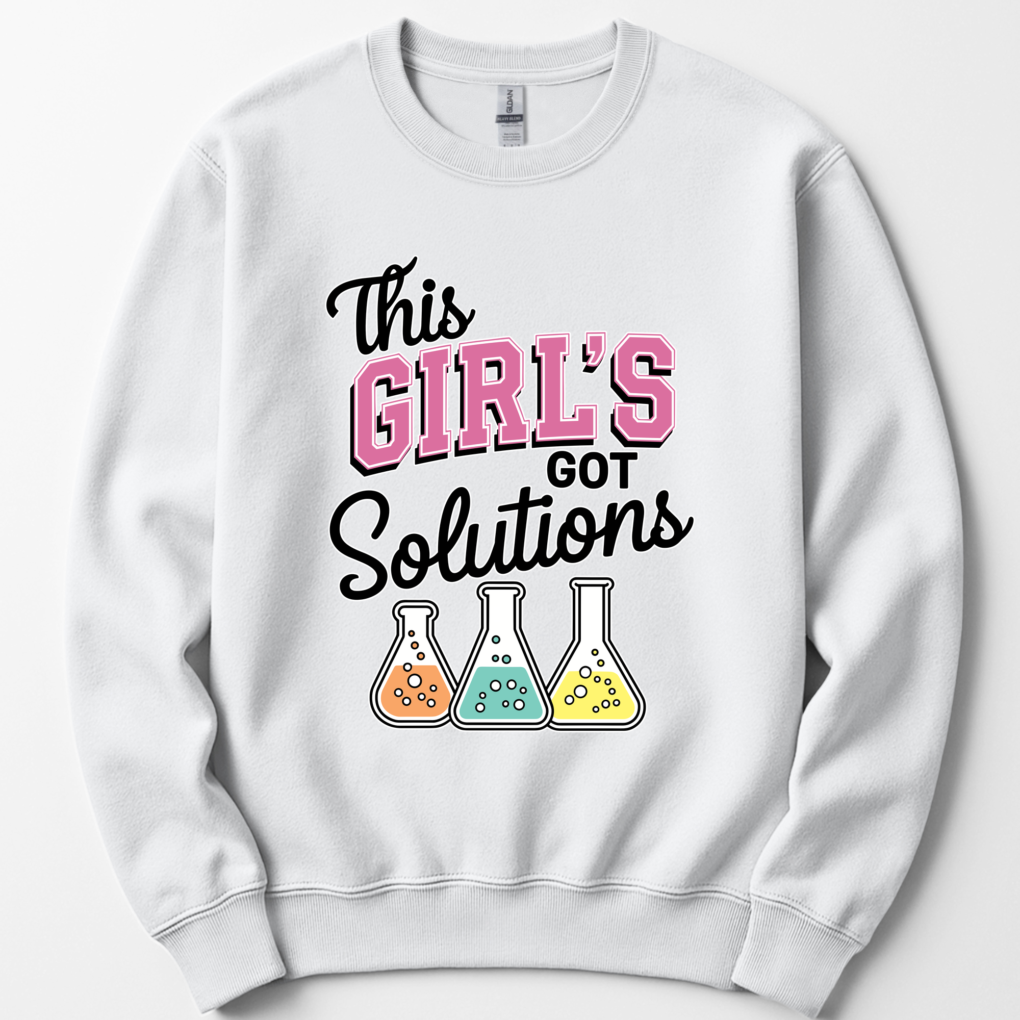 This Girl's Got Solutions sweatshirt — White