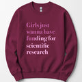Girls Just Wanna Have Funding sweatshirt — Maroon
