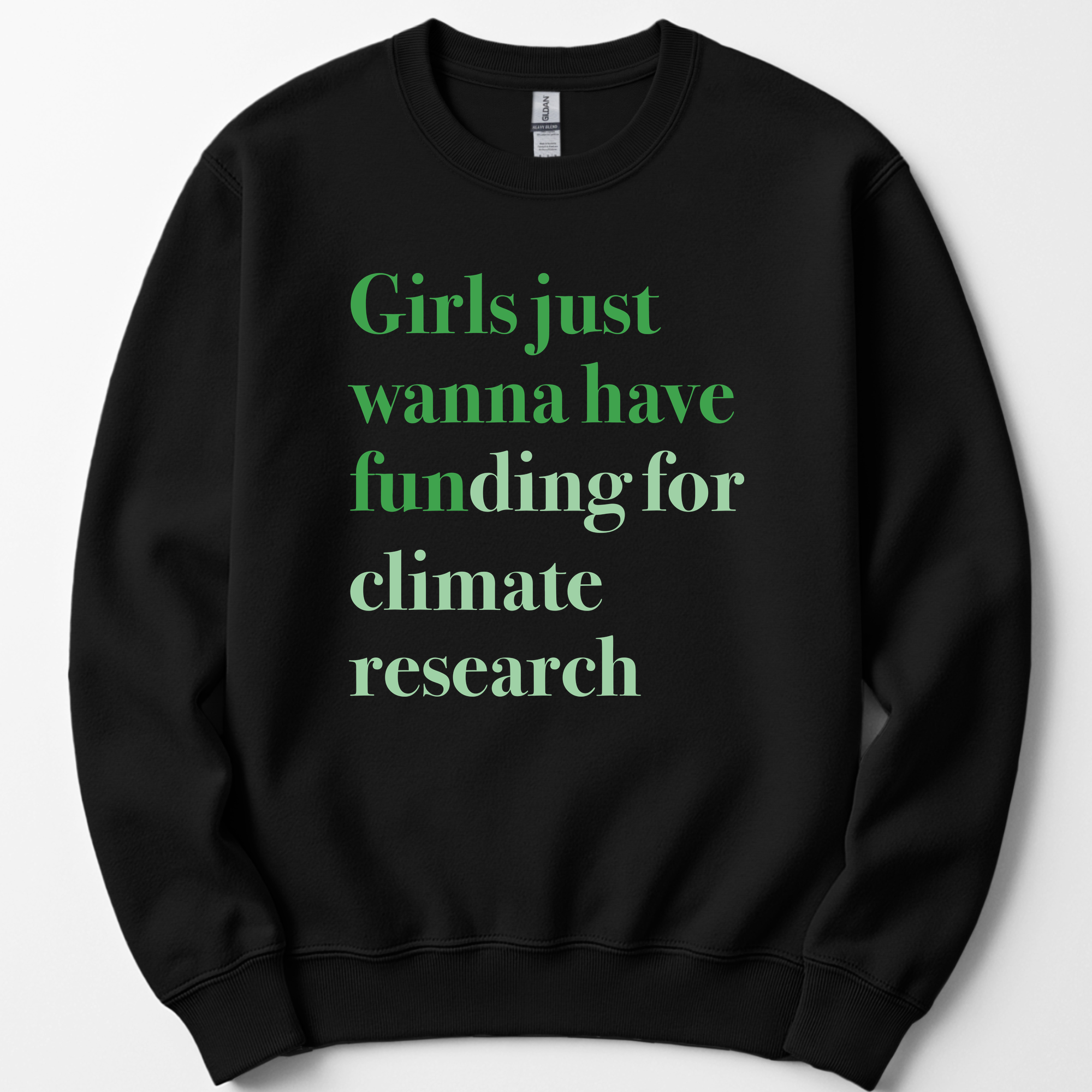 Girls Just Wanna Have Funding - Climate Research sweatshirt — Black