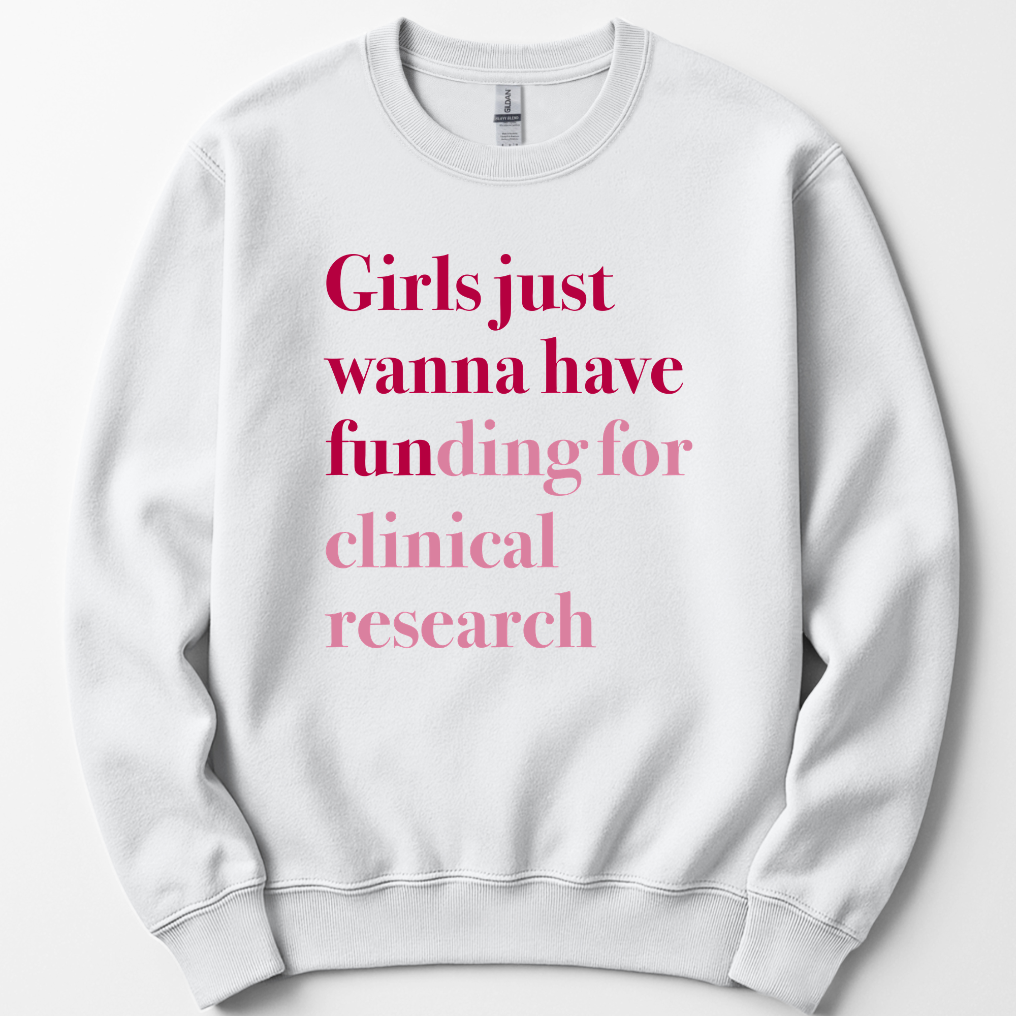 Girls Just Wanna Have Funding - Clinical Research sweatshirt — White