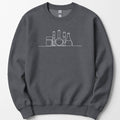 Glassware One Line Art sweatshirt — Dark Heather