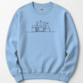 Glassware One Line Art sweatshirt — Light Blue