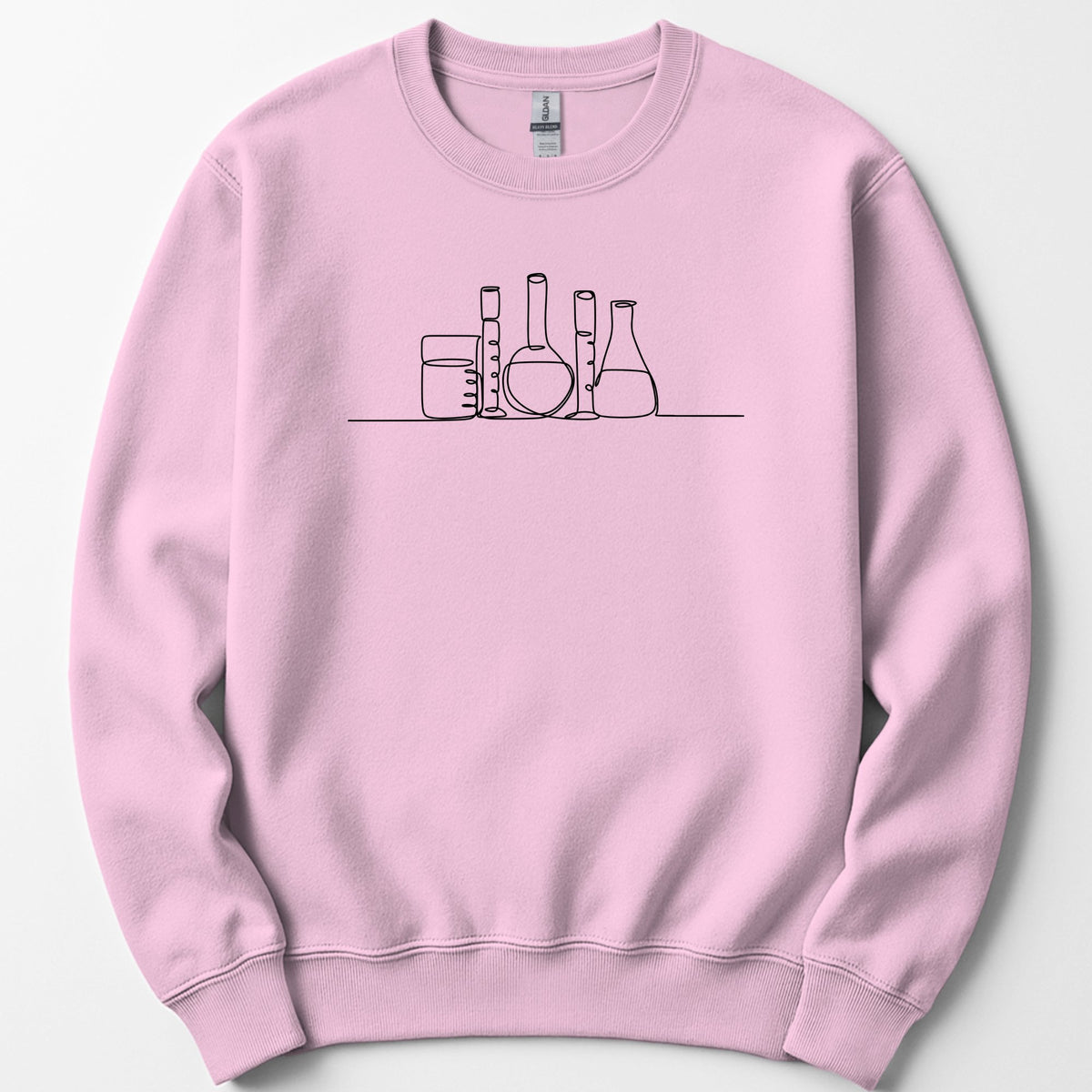 Glassware One Line Art sweatshirt — Light Pink