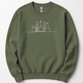 Glassware One Line Art sweatshirt — Military Green