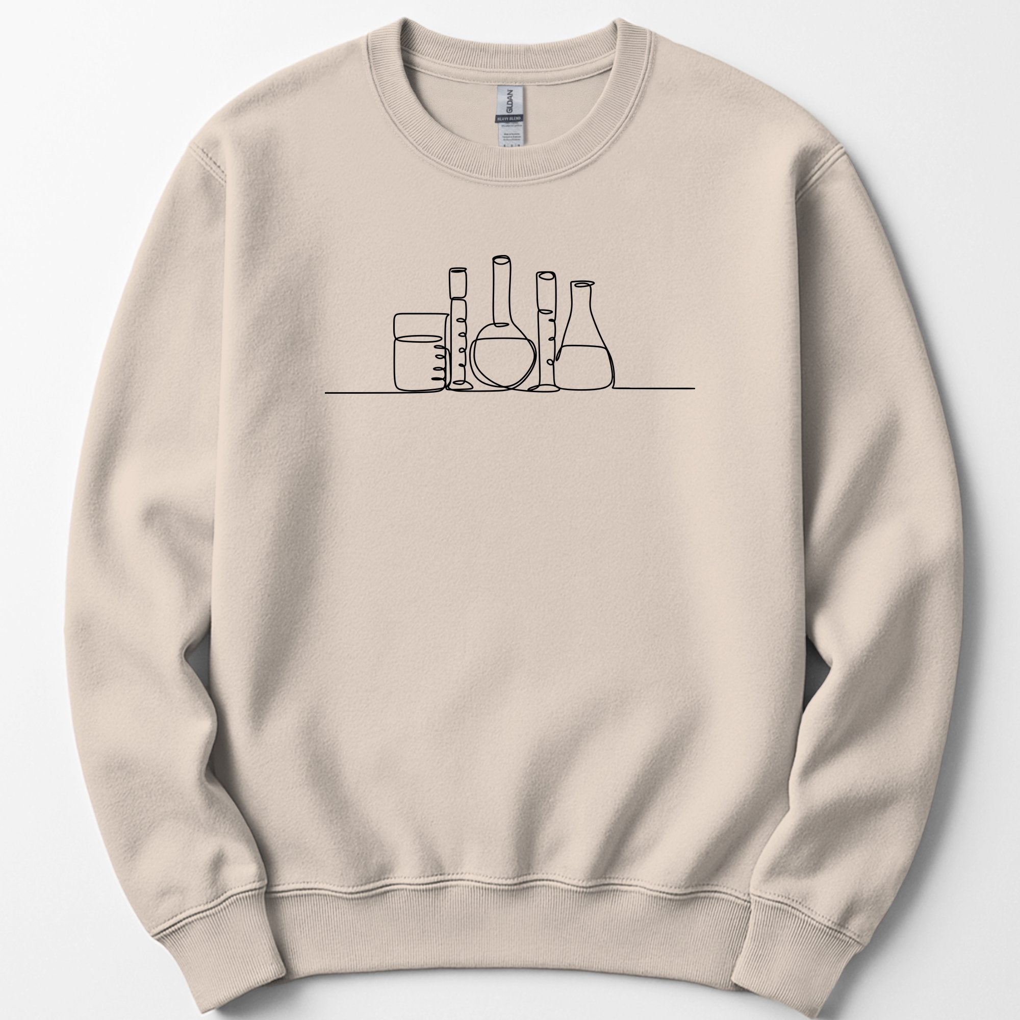 Glassware One Line Art sweatshirt — Sand