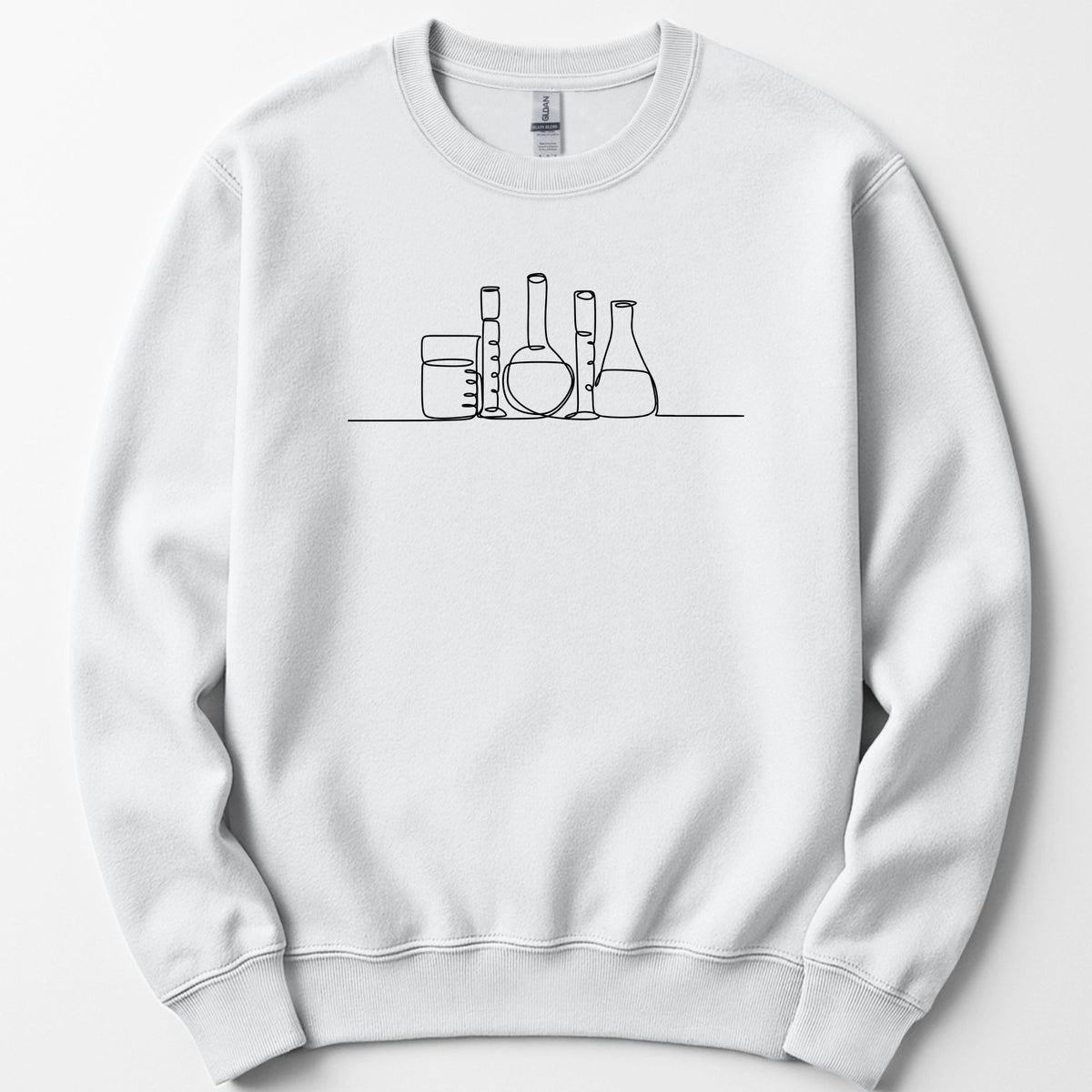 Glassware One Line Art sweatshirt — White