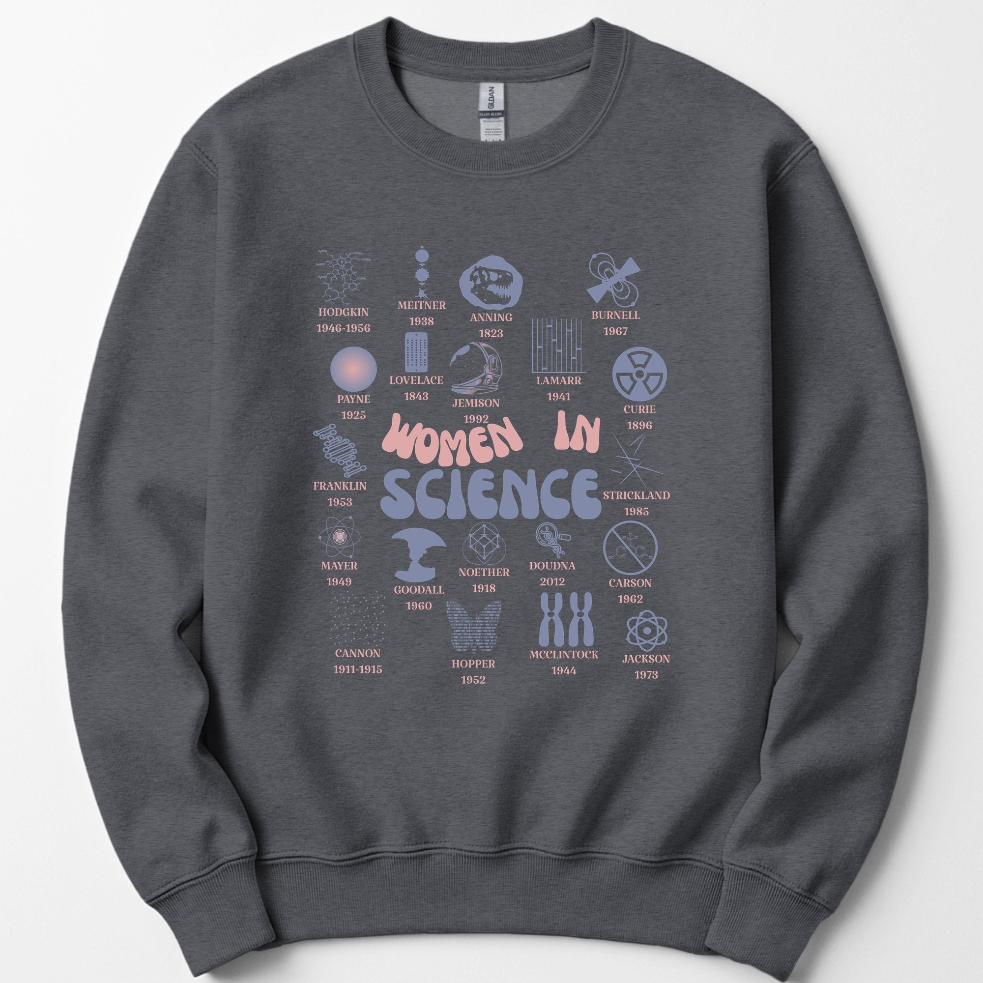 Historic Women Scientists sweatshirt — Dark Heather