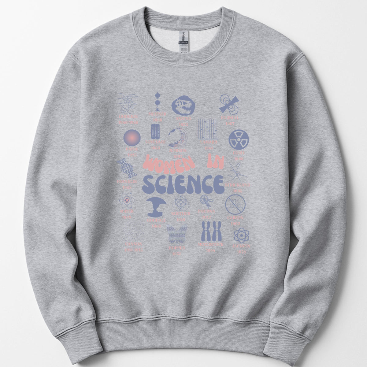Historic Women Scientists sweatshirt — Sport Grey