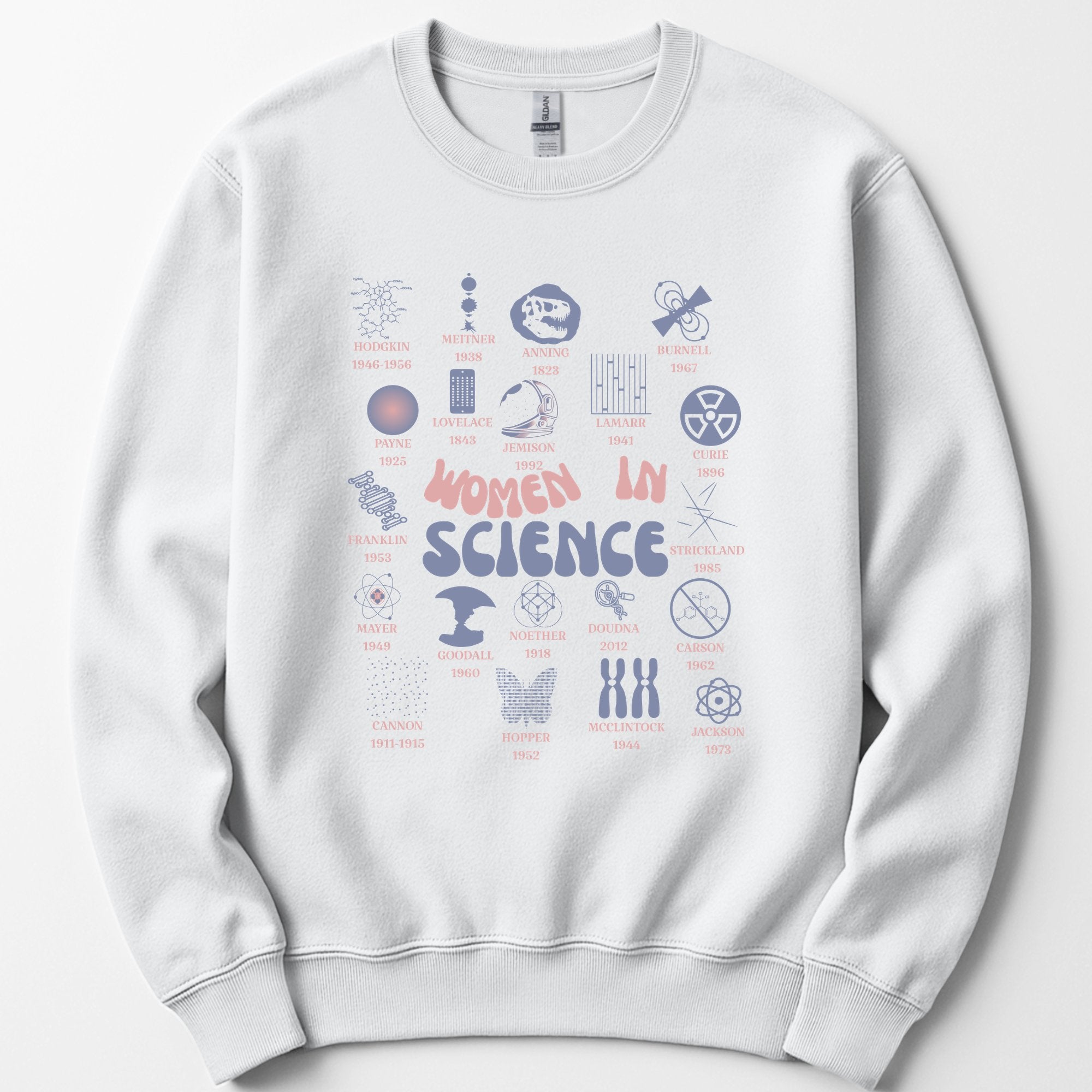 Historic Women Scientists sweatshirt — White