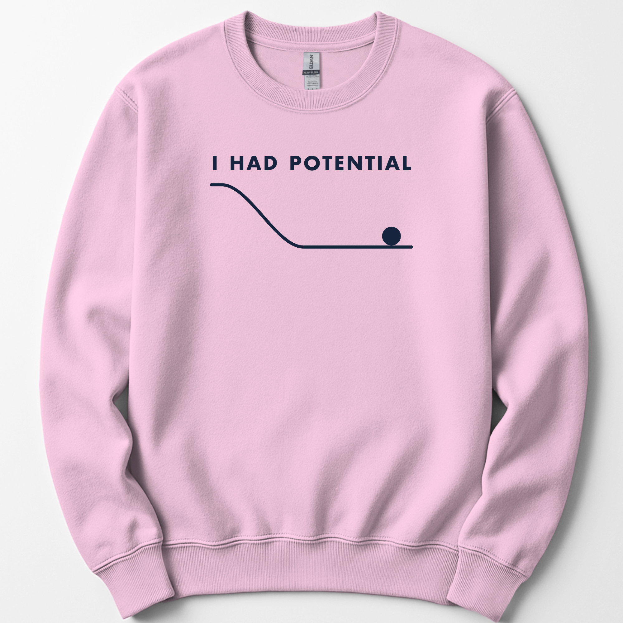I Had Potential sweatshirt — Light Pink