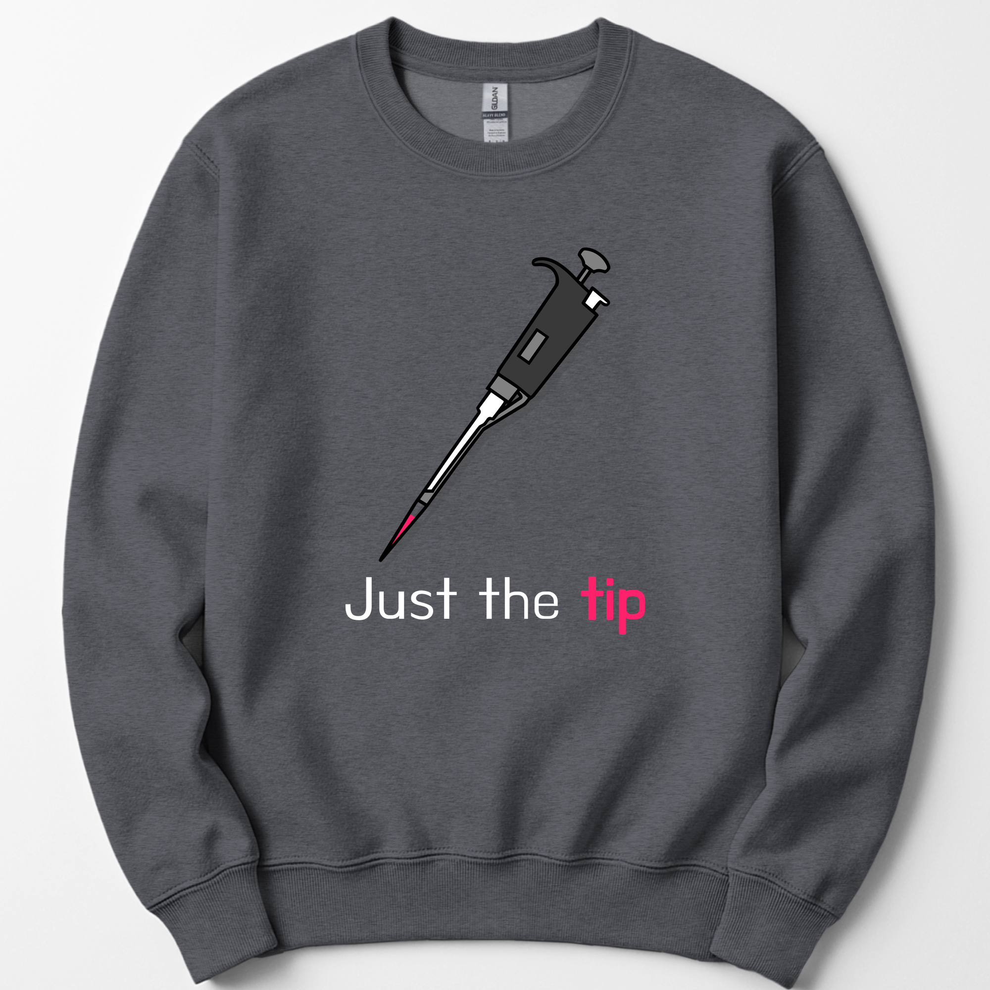 Just The Tip sweatshirt — Dark Heather