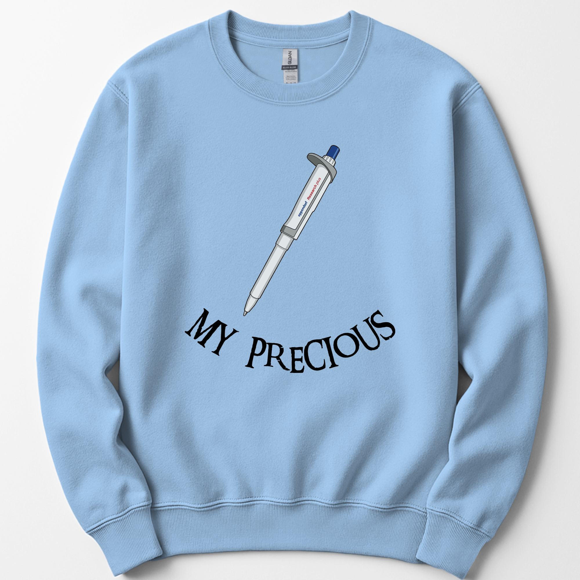 My Precious Lab Pen sweatshirt — Light Blue