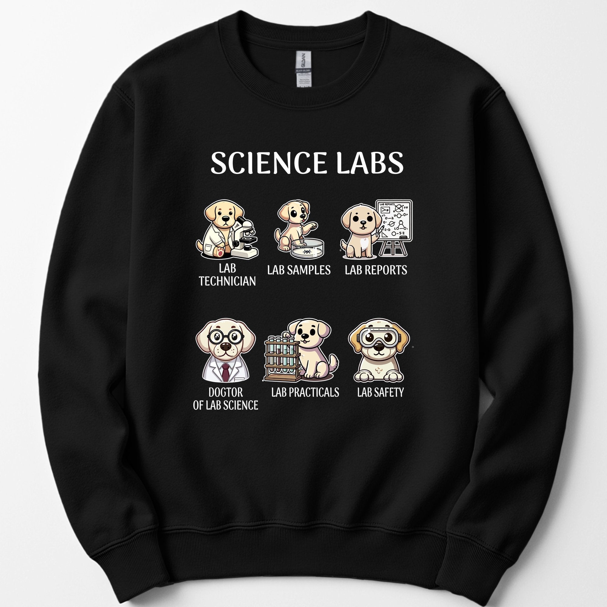 Lab Research Dogs sweatshirt — Black