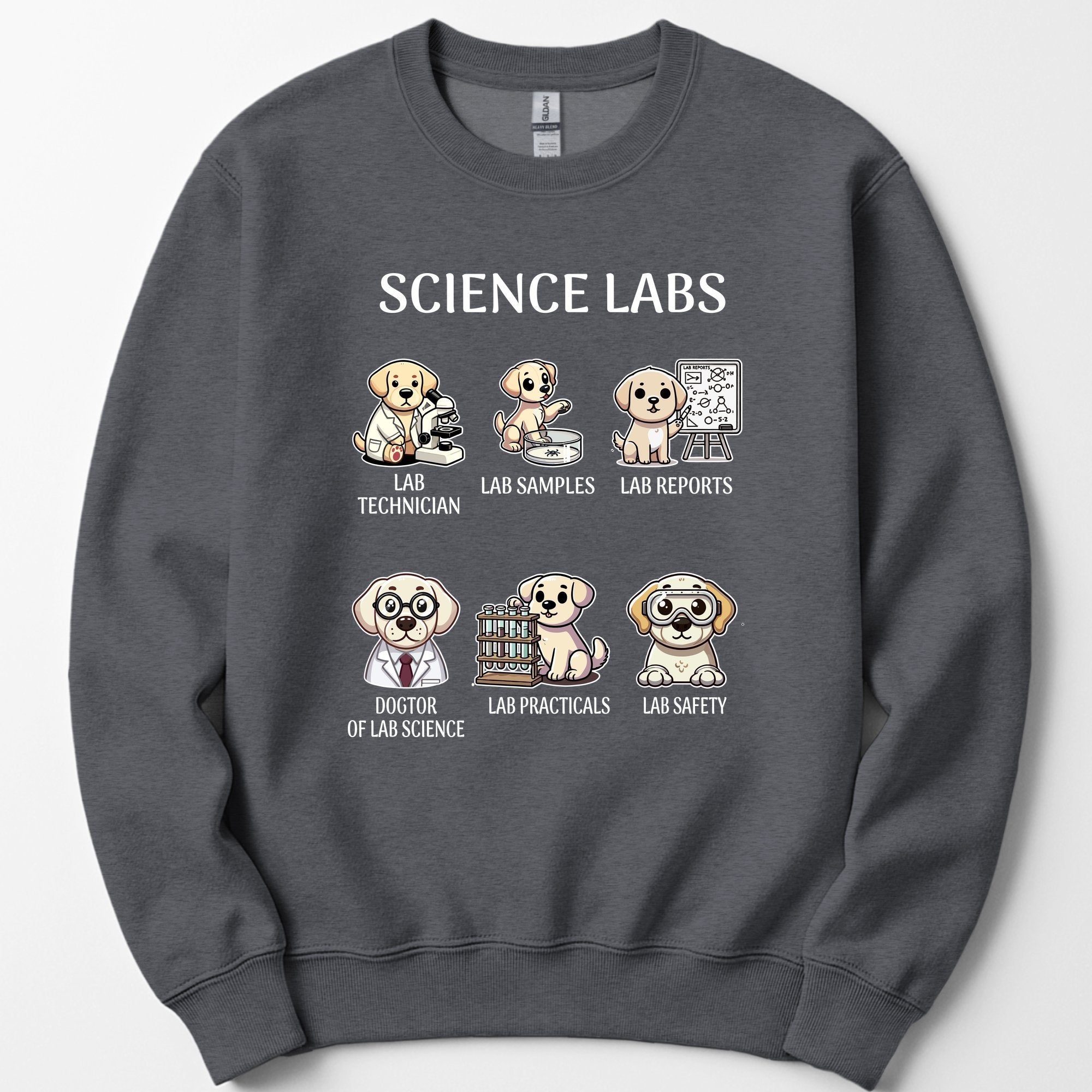 Lab Research Dogs sweatshirt — Dark Heather