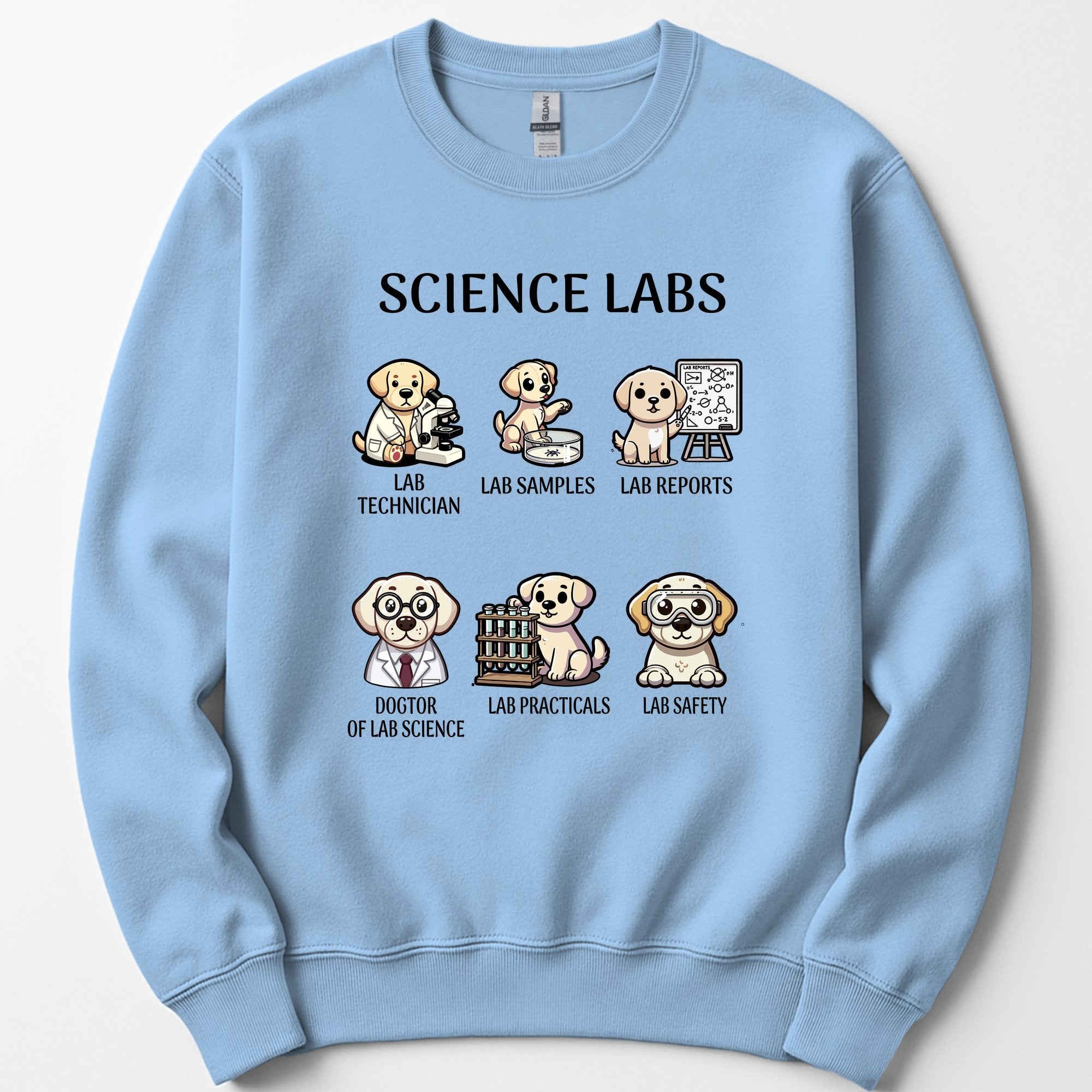 Lab Research Dogs sweatshirt — Light Blue