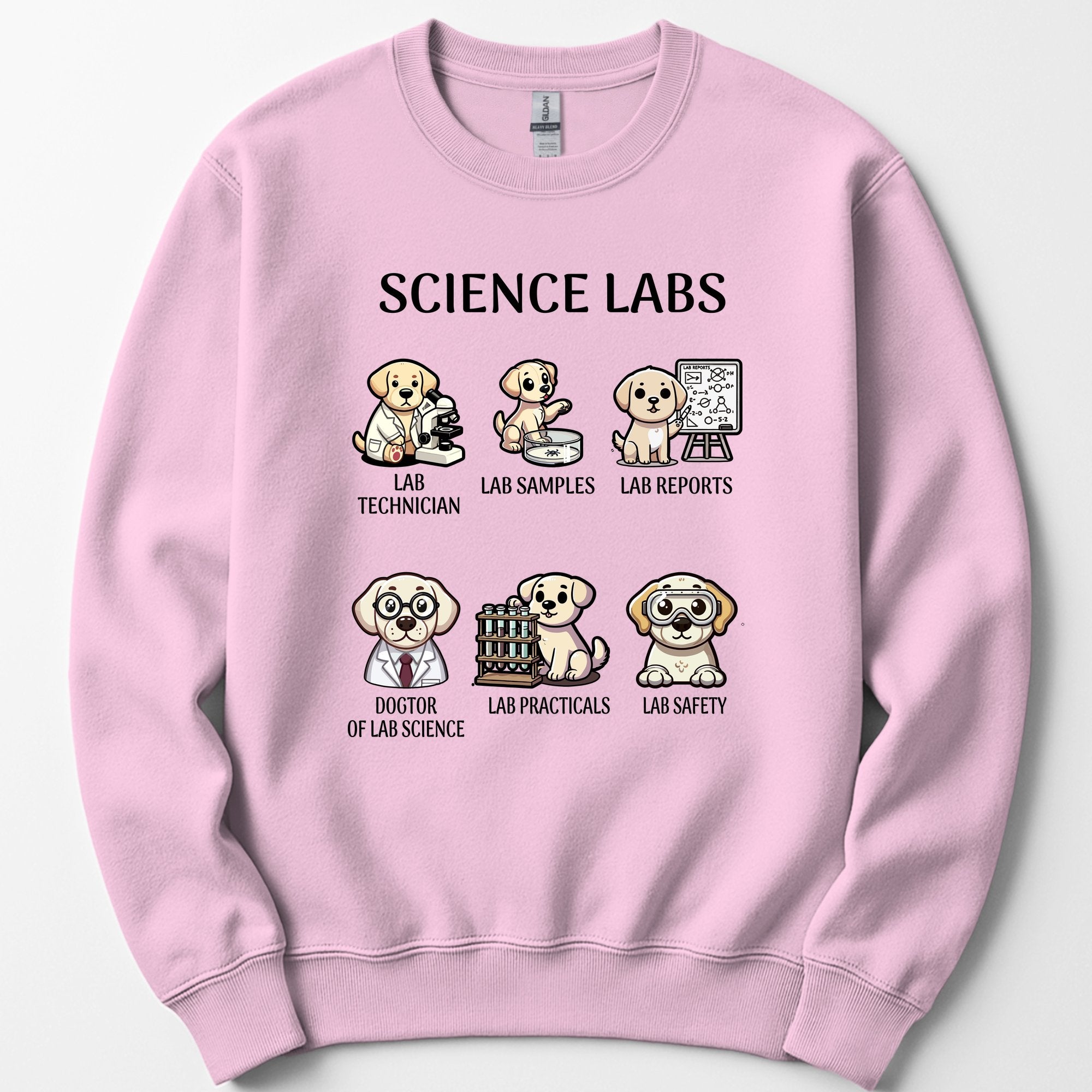 Lab Research Dogs sweatshirt — Light Pink