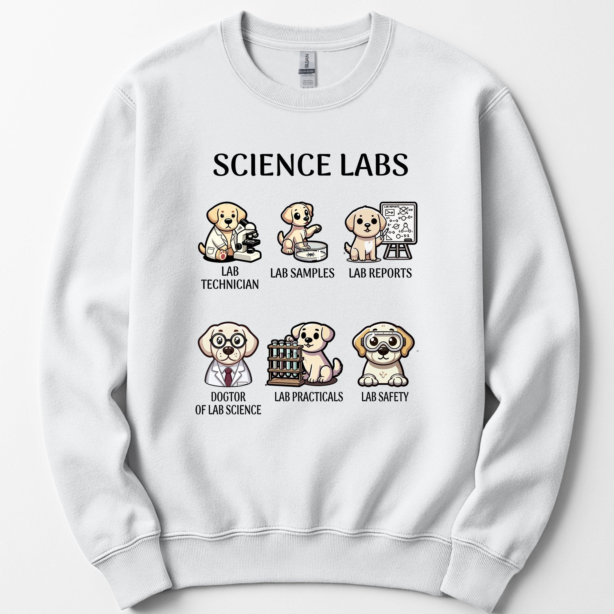 Lab Research Dogs sweatshirt — White