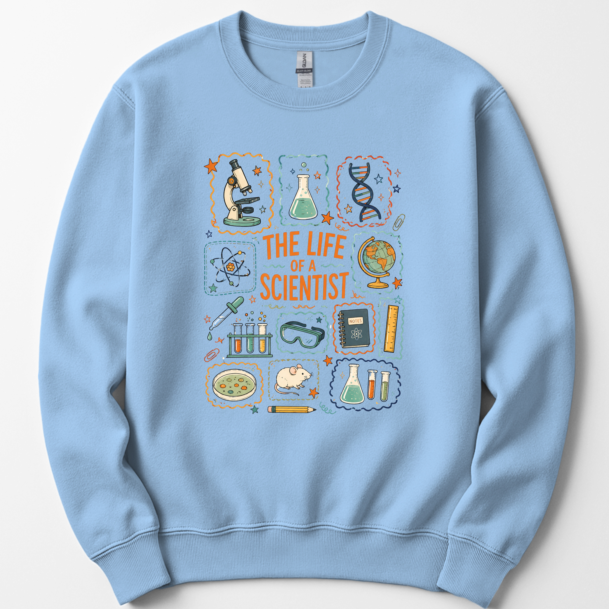 The Life Of A Scientist sweatshirt — Light Blue