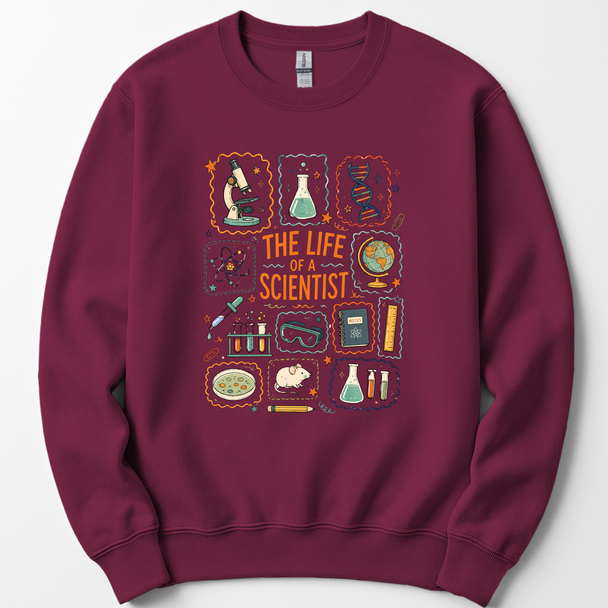 The Life Of A Scientist sweatshirt — Maroon