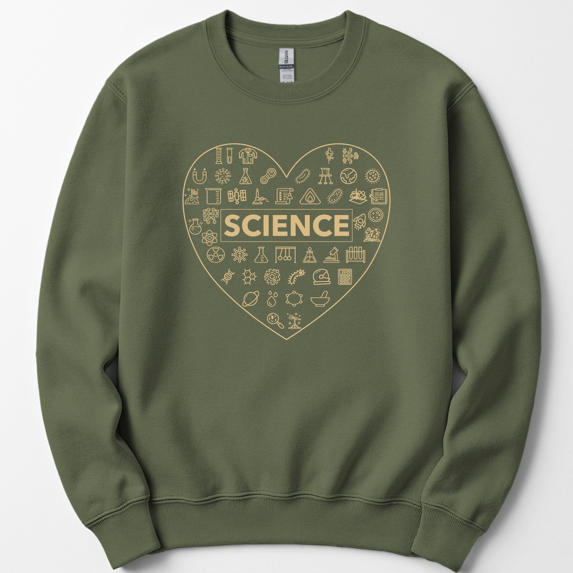 Love of Science sweatshirt — Military Green