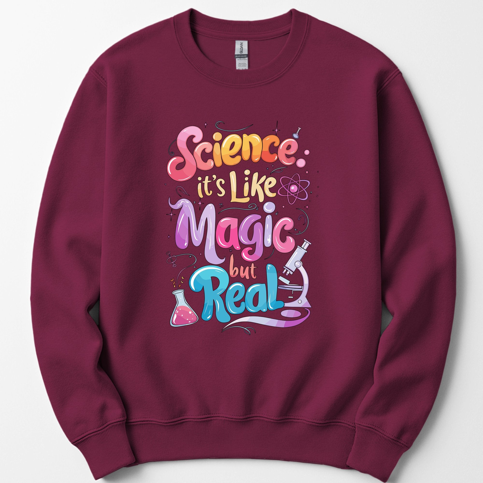Magic of Science sweatshirt — Maroon