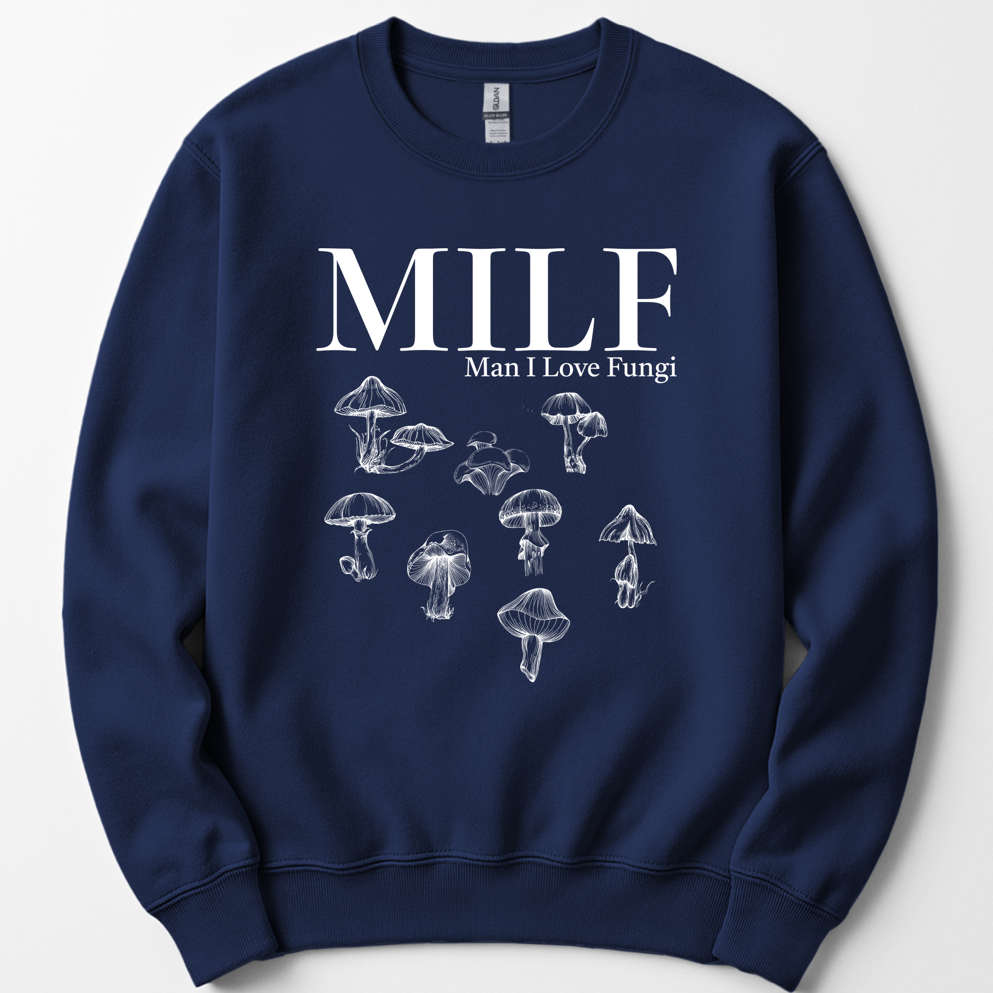 Man I Love Fungi sweatshirt — Navy