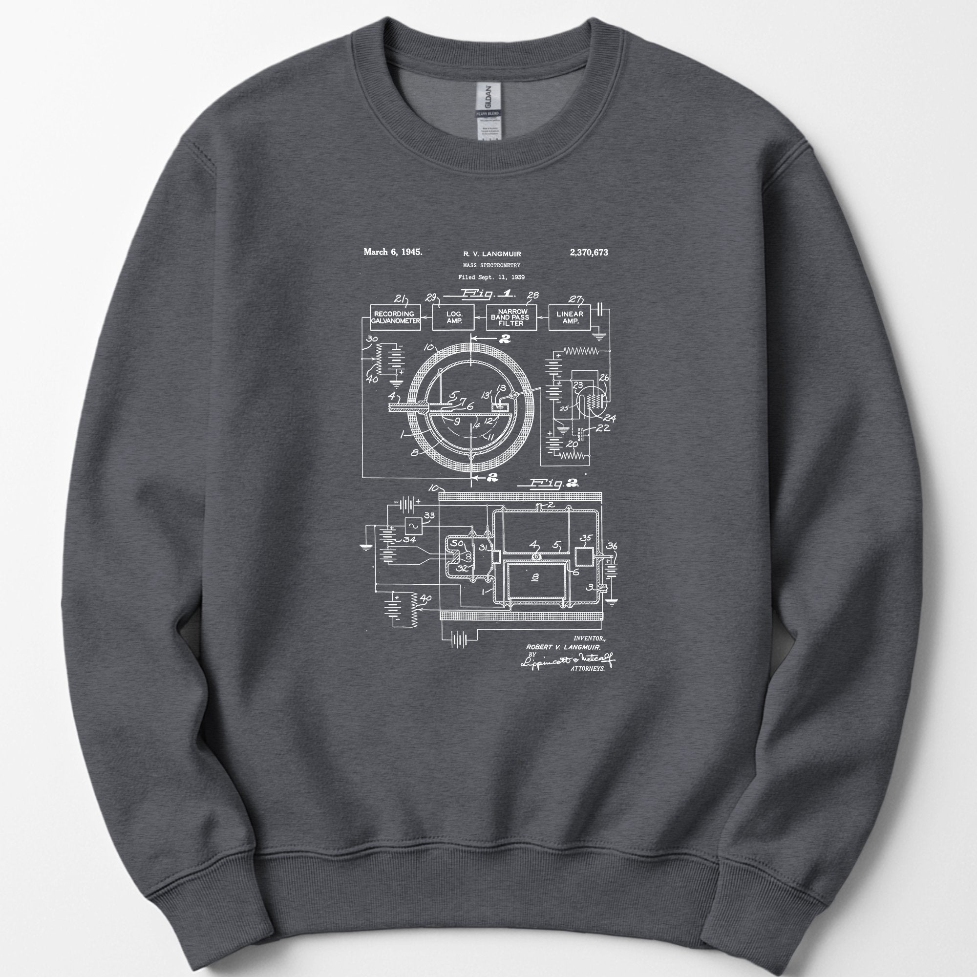 Mass Spec Patent sweatshirt — Dark Heather