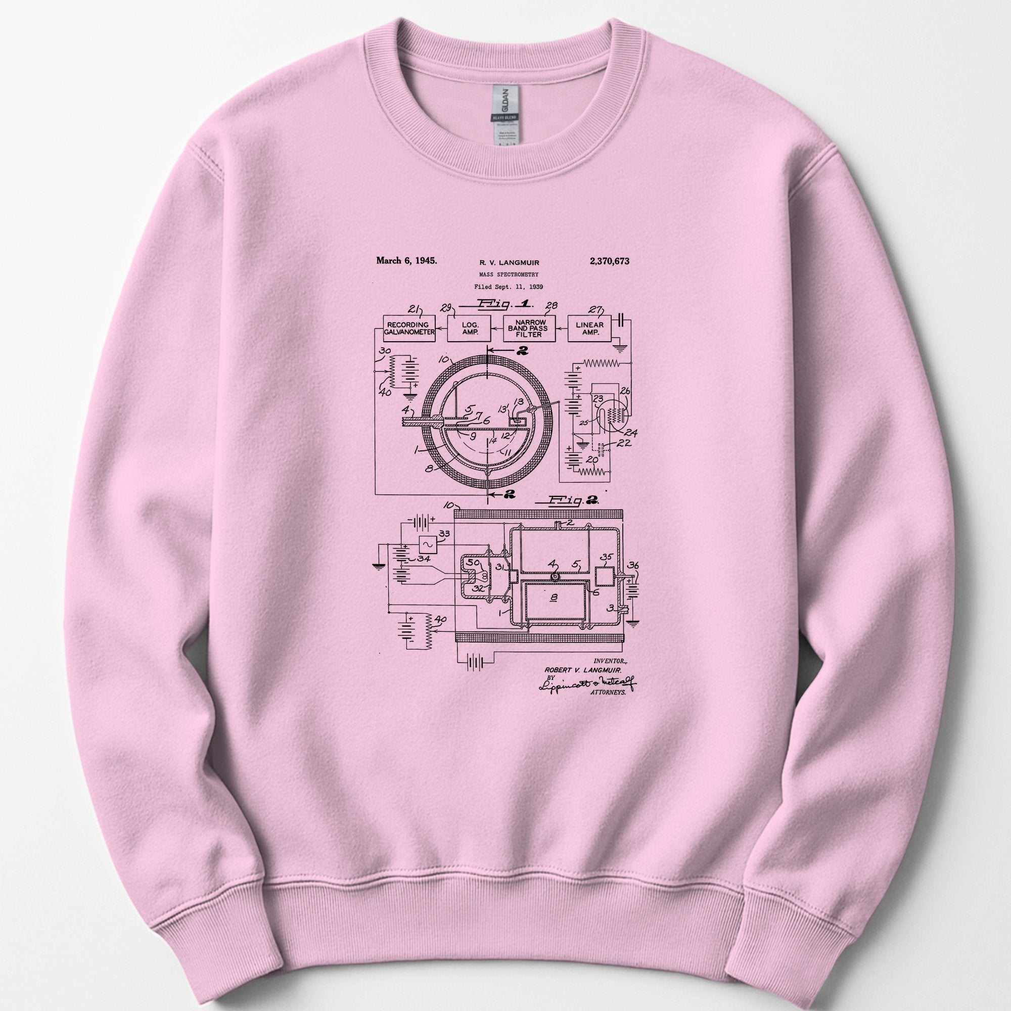 Mass Spec Patent sweatshirt — Light Pink