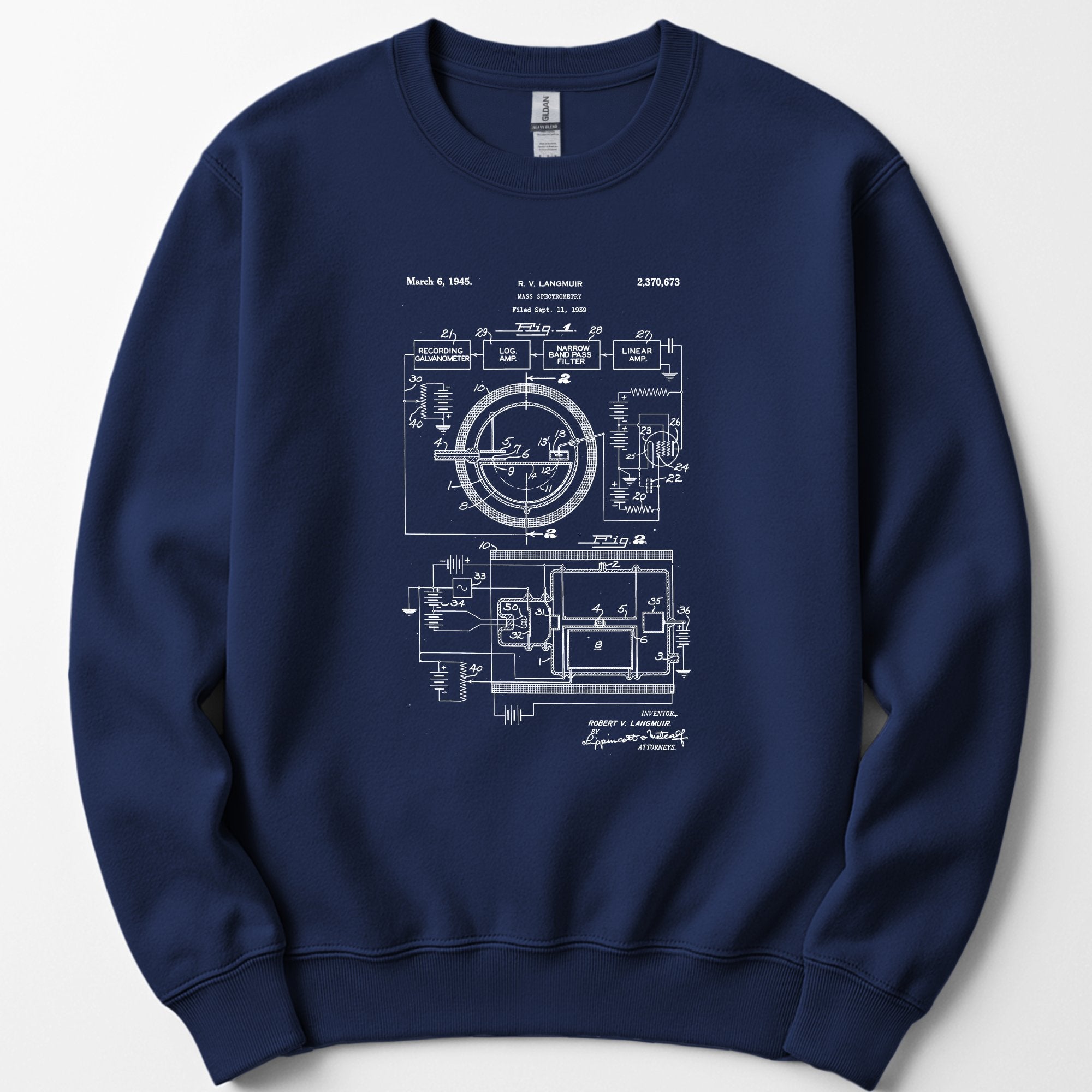 Mass Spec Patent sweatshirt — Navy