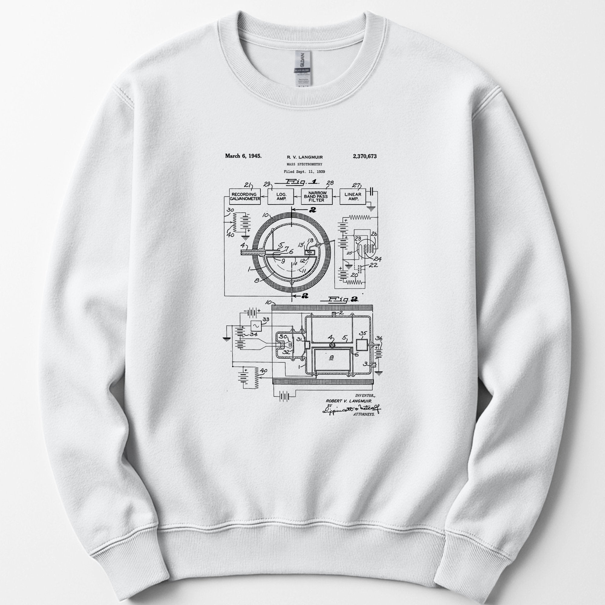Mass Spec Patent sweatshirt — White