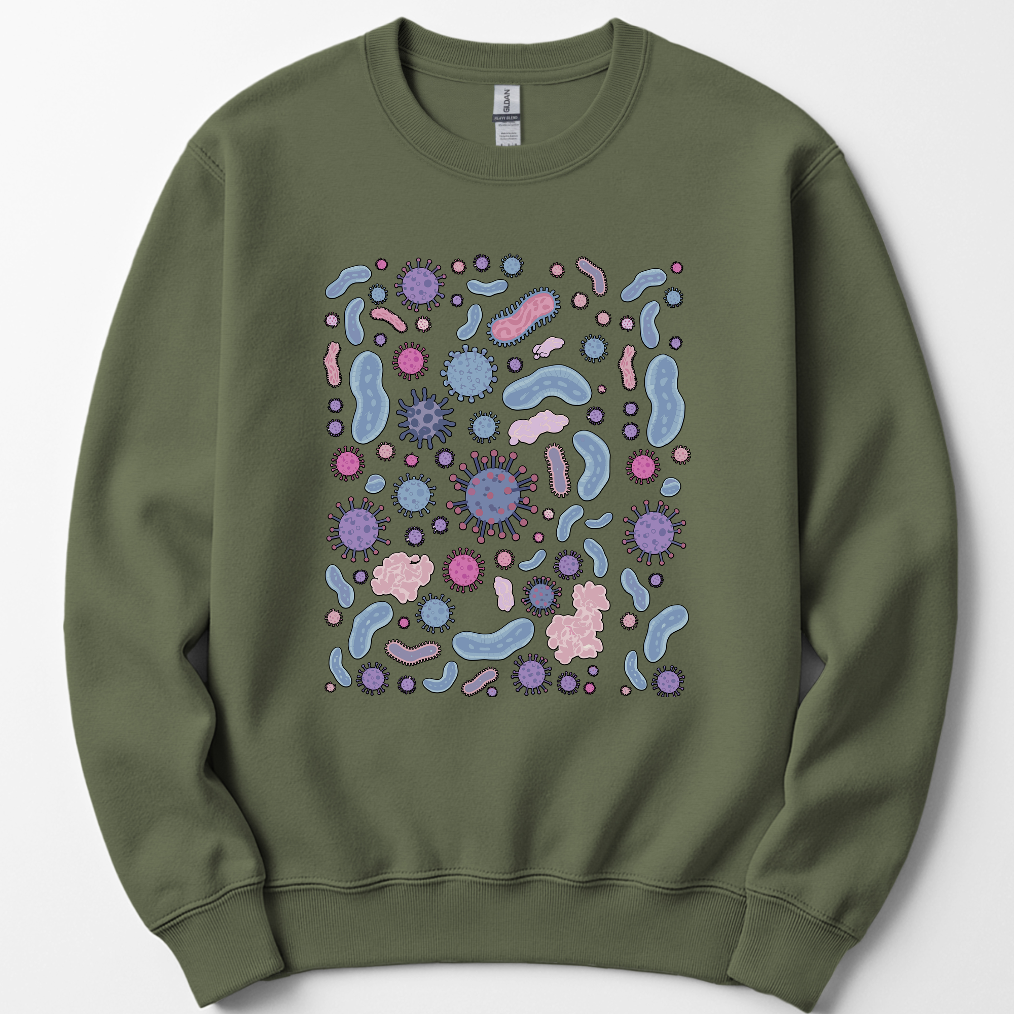 Microbiology sweatshirt — Military Green