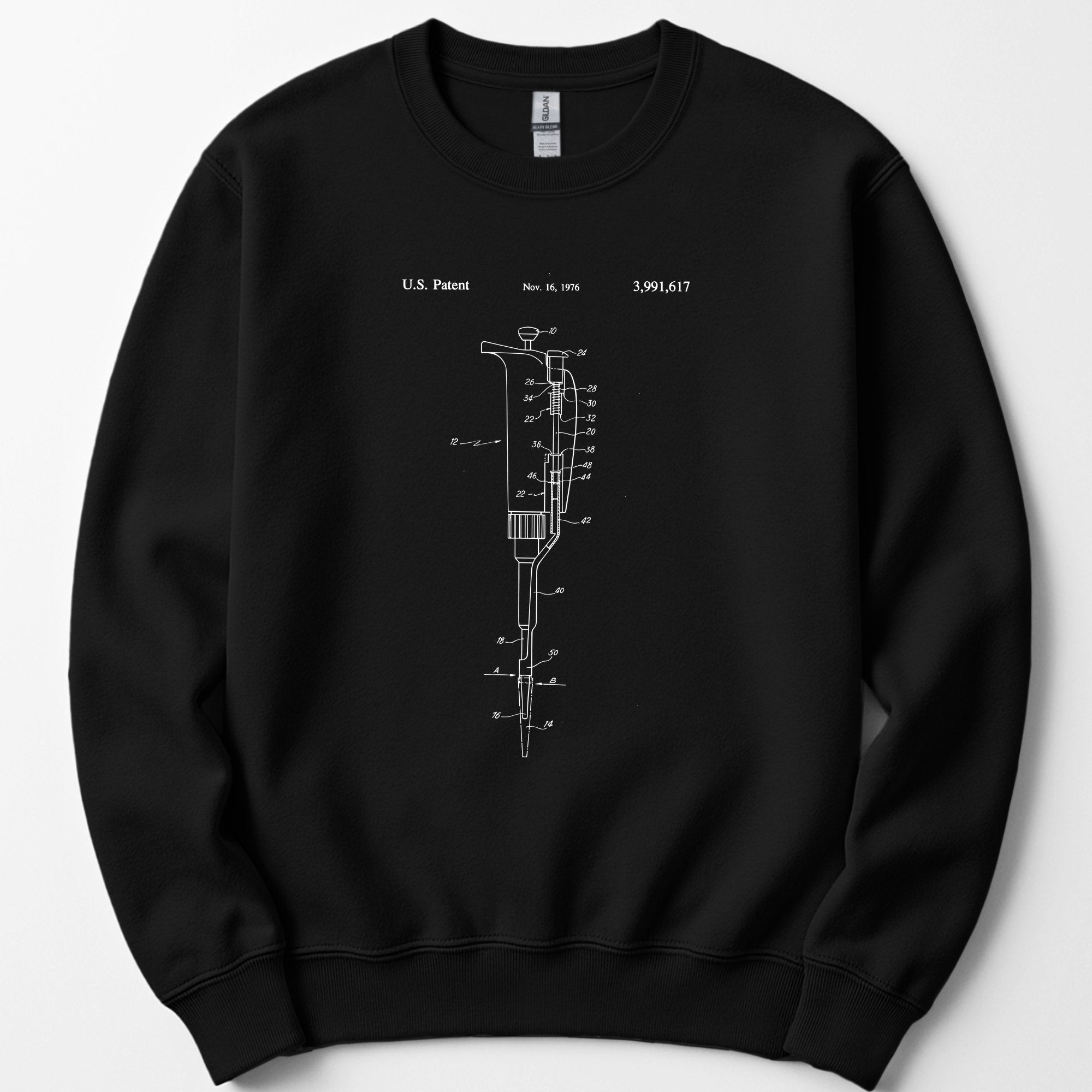 Micropipette Patent sweatshirt — Black