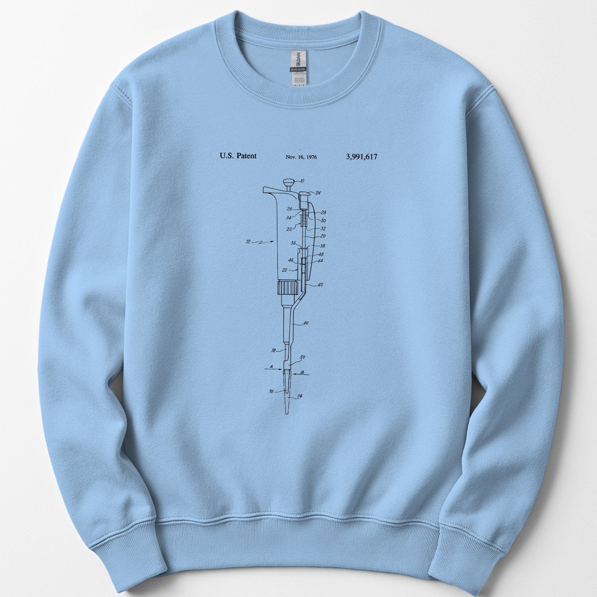 Micropipette Patent sweatshirt — Light Blue