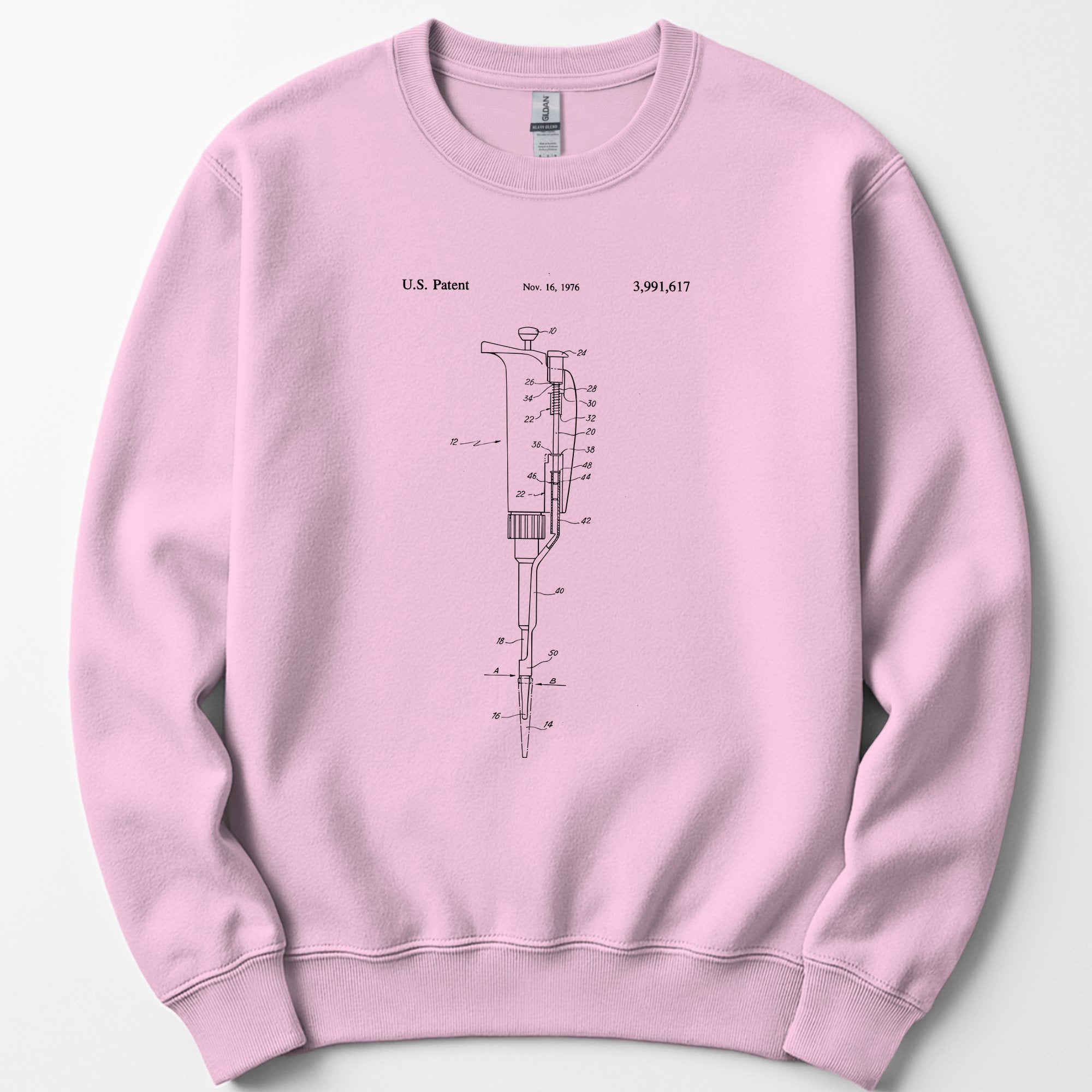 Micropipette Patent sweatshirt — Light Pink