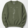 Micropipette Patent sweatshirt — Military Green
